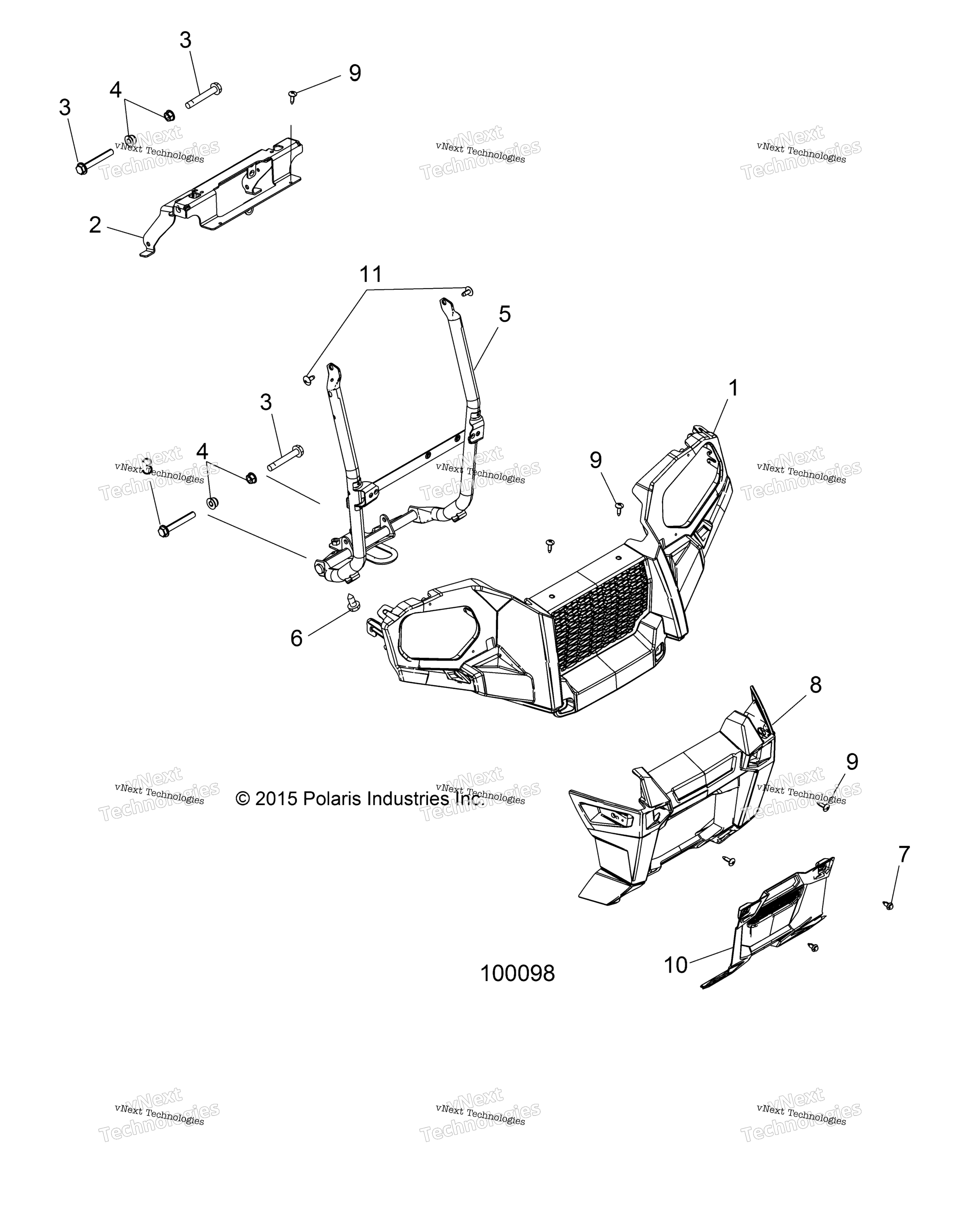 Body, передний Bumper & крепление A19sea50b1 / B7 / See50b7 / B3