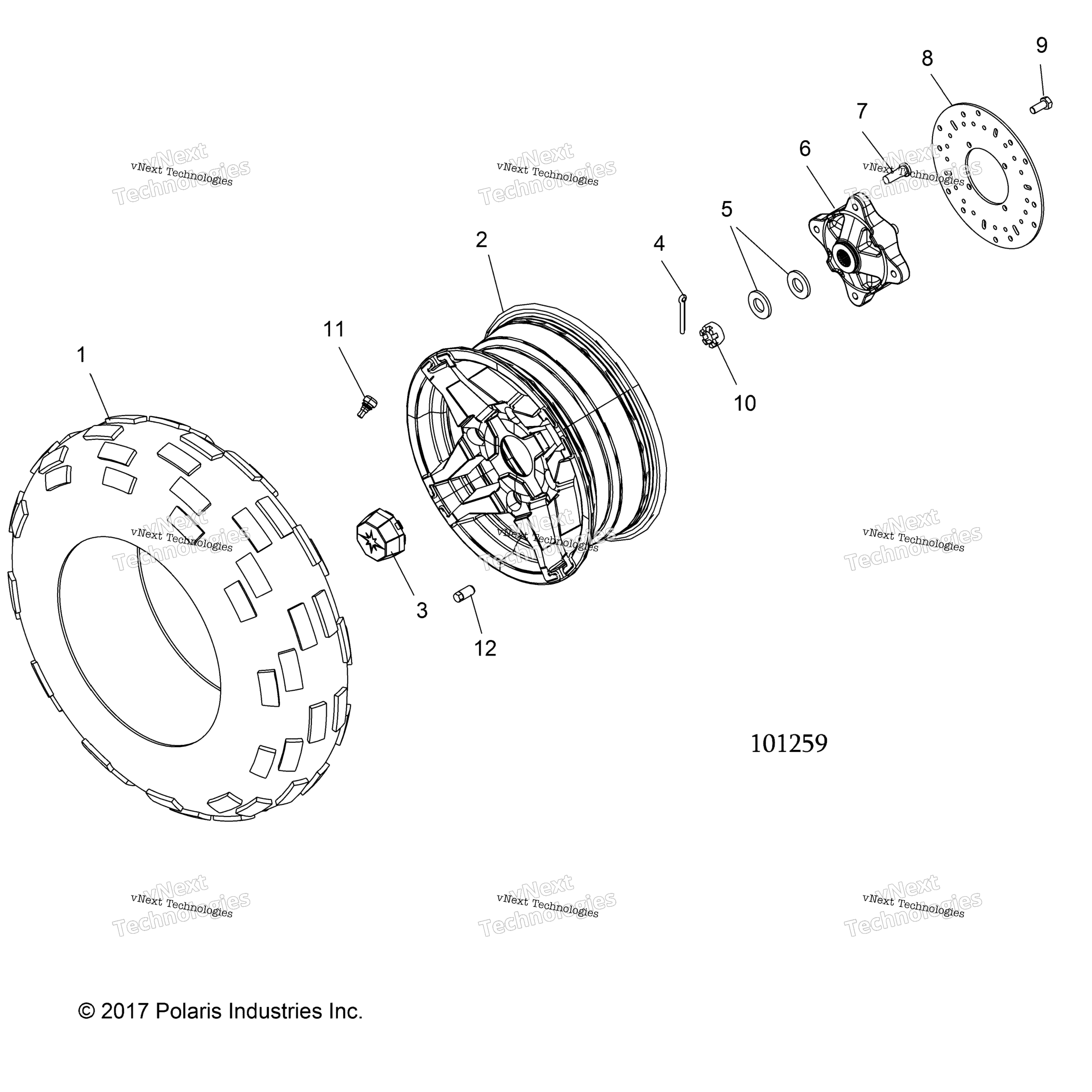 Колёса, передние Tire & Brake Disc A19sws57c2