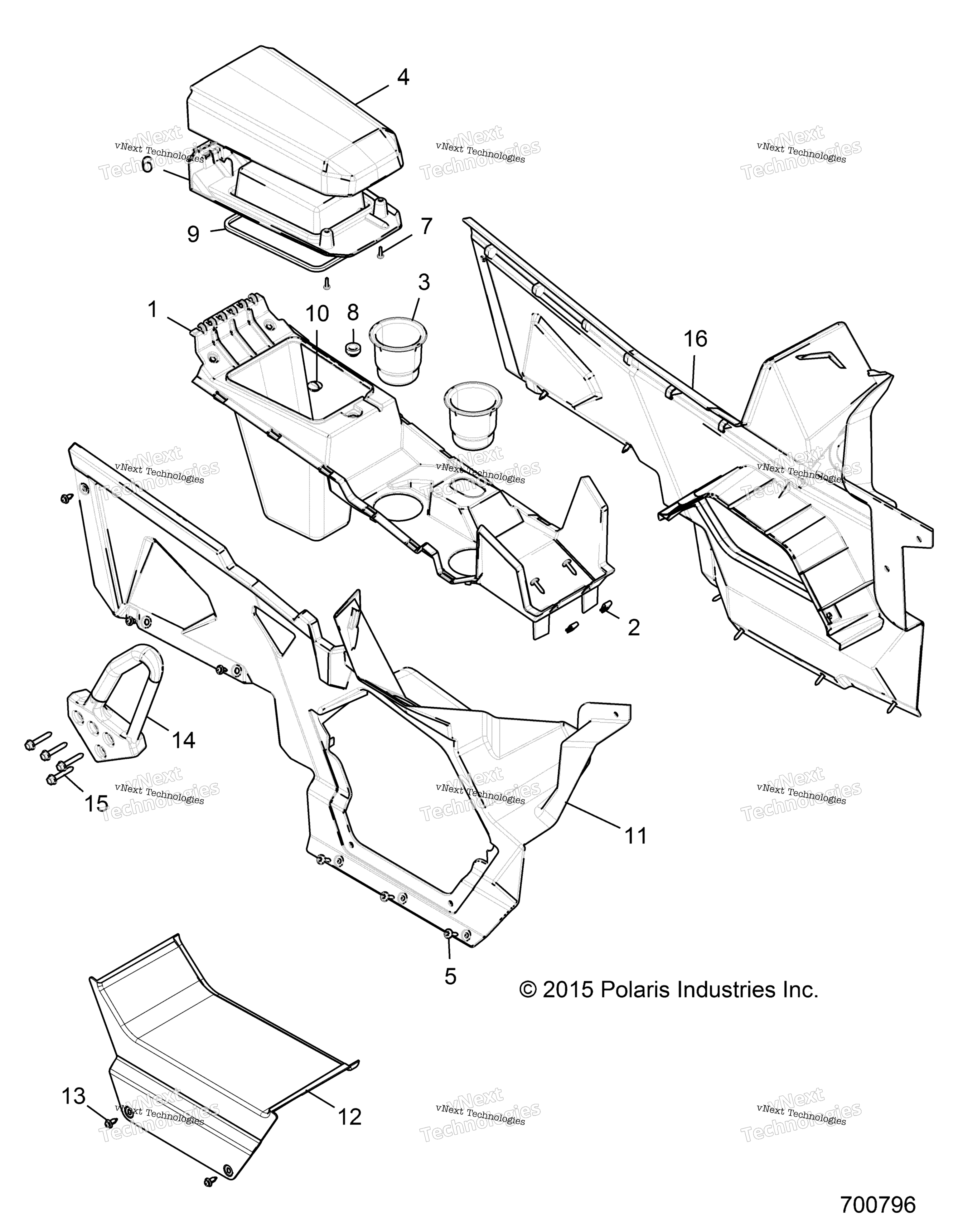 Body, Center Console R16rge99a7 / Ae / Av