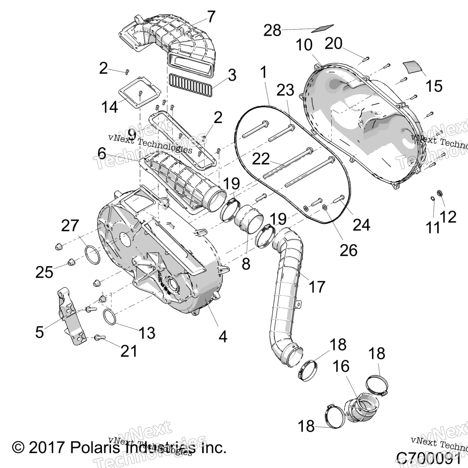 Трансмиссия, крышка сцепления And Ducting R18rre99ns