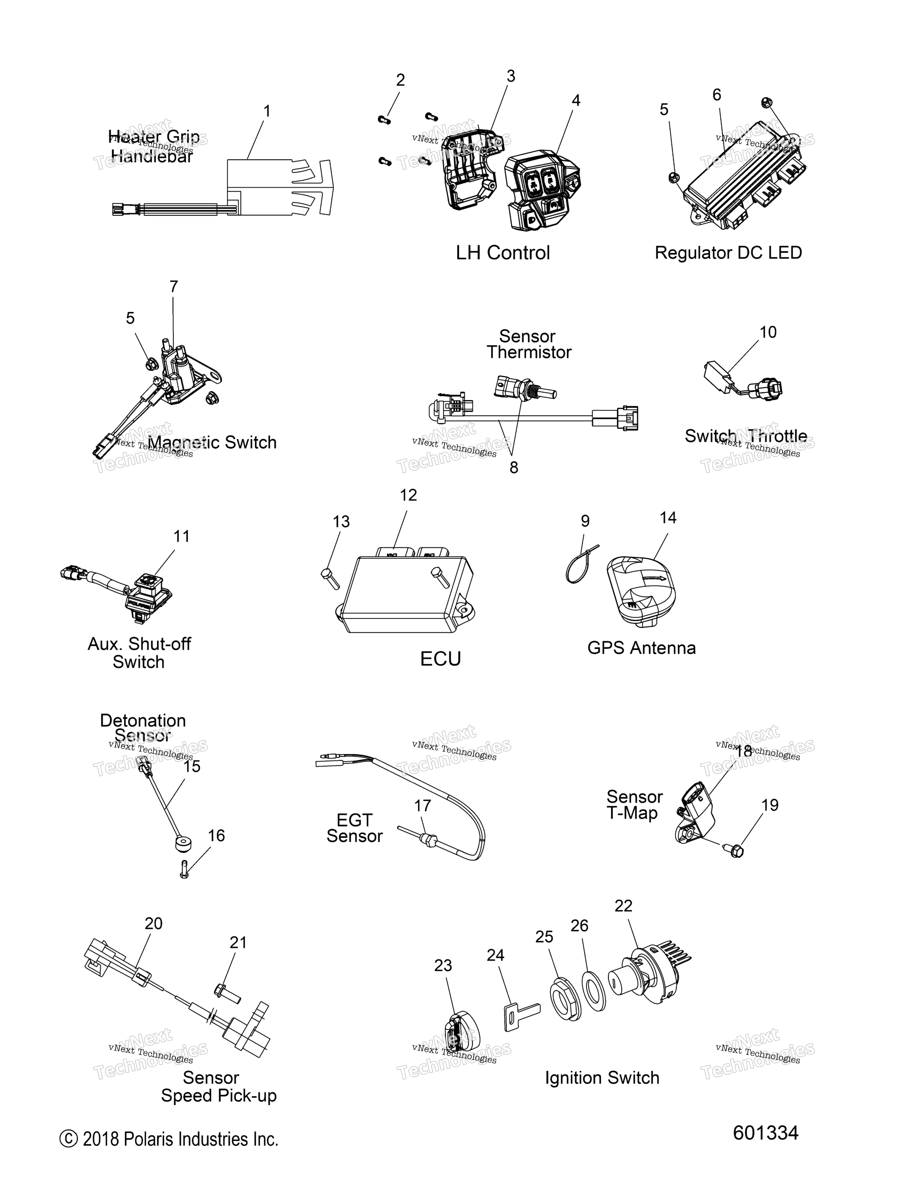 Electrical, Switches, Sensors & Components All опции