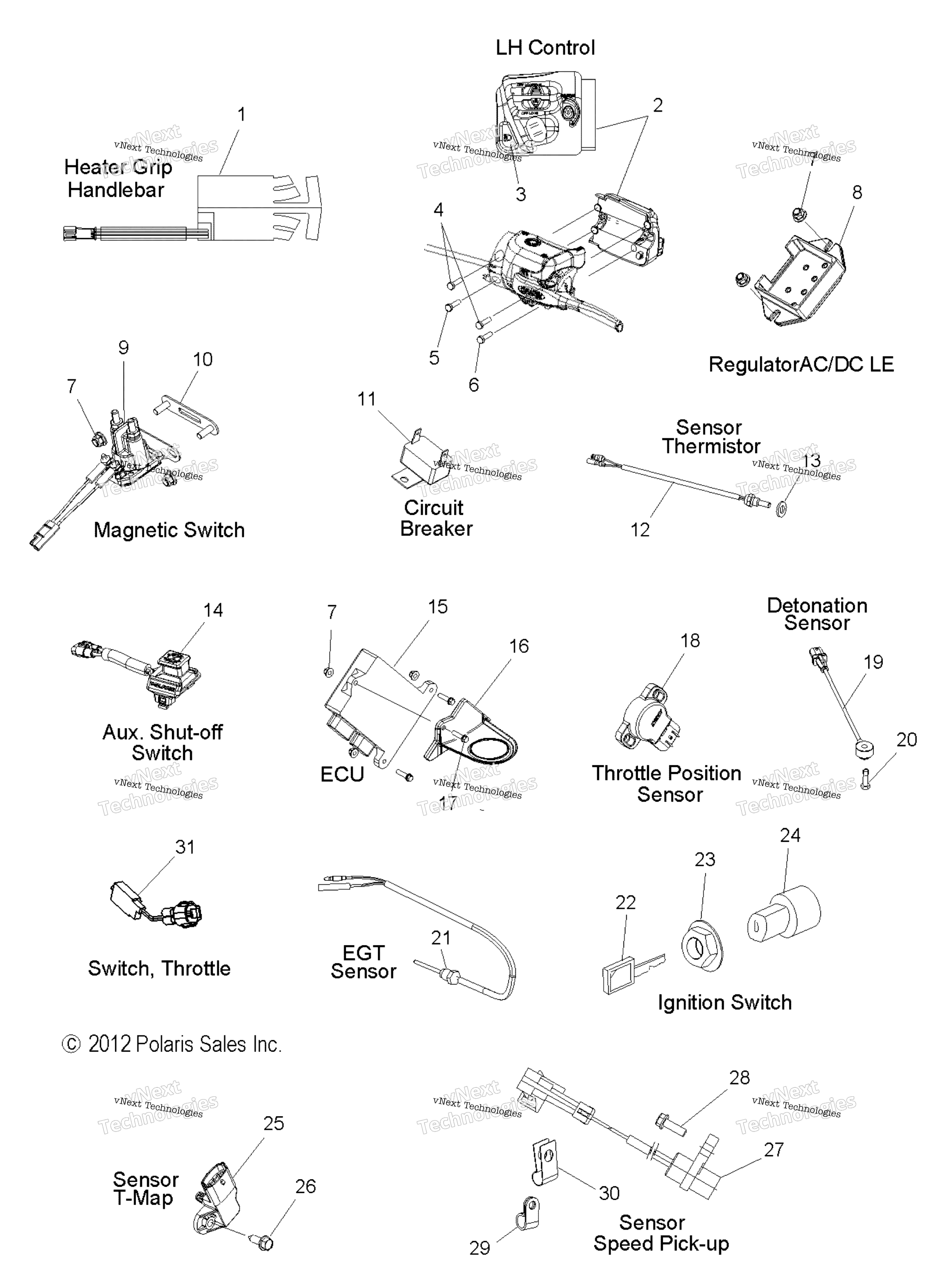 электрооборудование Switches, Sensors & Components
