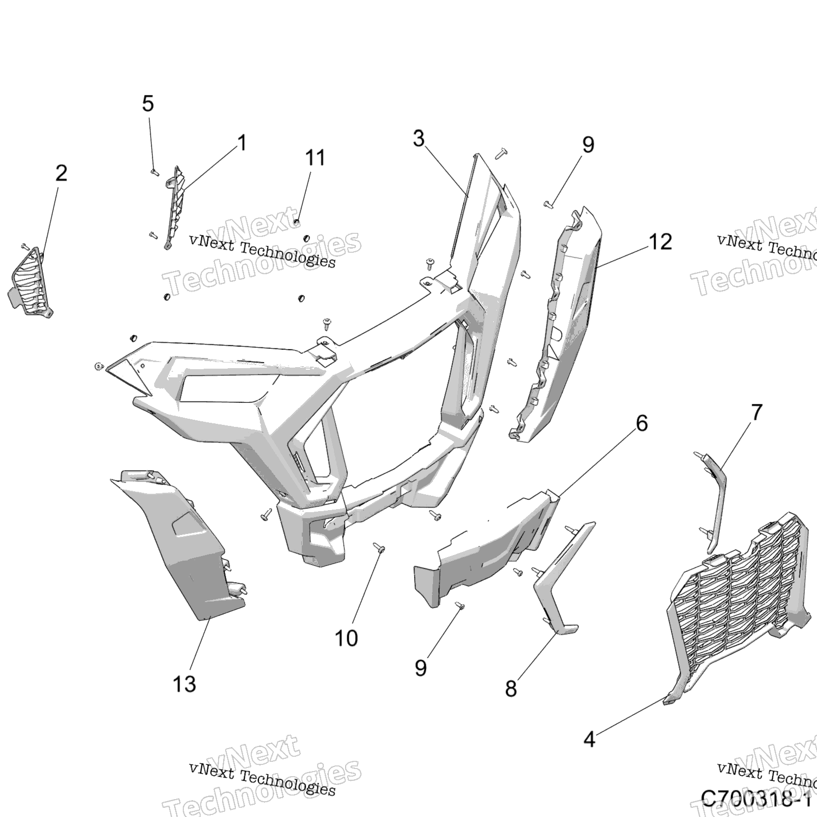 Body, передний Bumper Z19vde92ac / Bc / Ad / Bd / Am / Bm / Lm / Lag / Bg