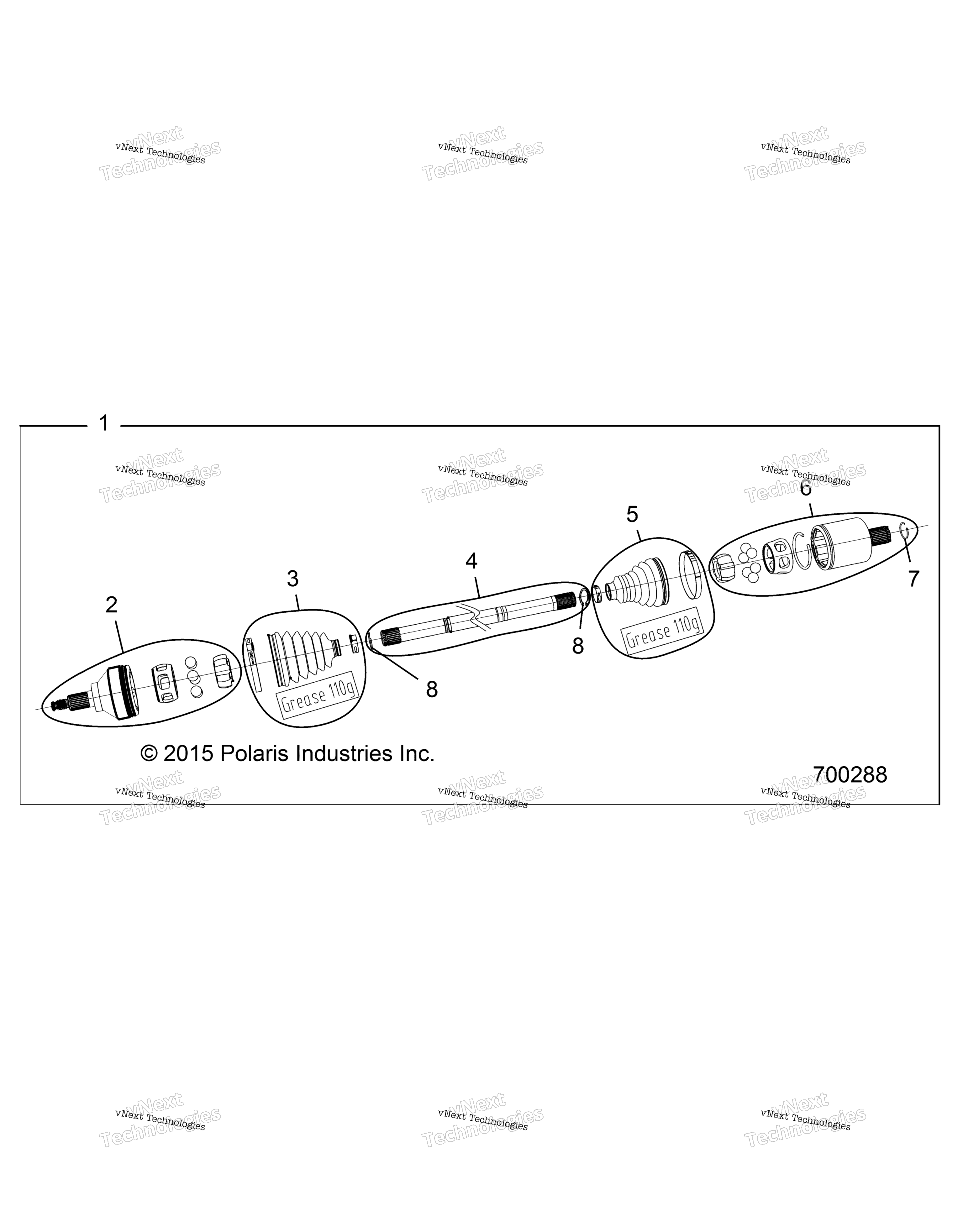Привод Train, Half Shaft, Rear Z19vde92ac/Bc/Ad/Bd/Am/Bm/Lm/Lag/Bg (700288)