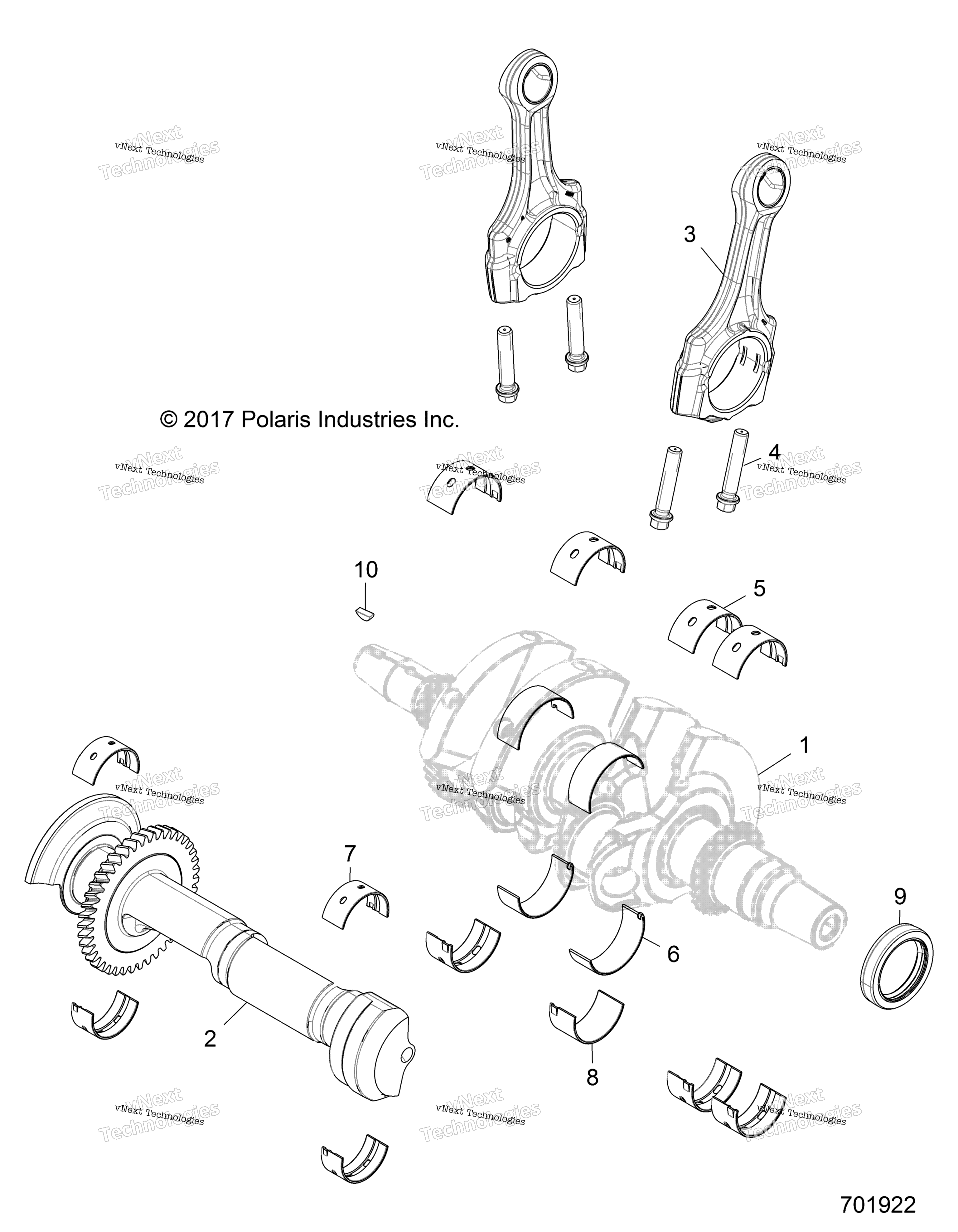 Двигатель, коленвал And Bearings Z19vde92ac/Bc/Ad/Bd/Am/Bm/Lm/Lag/Bg