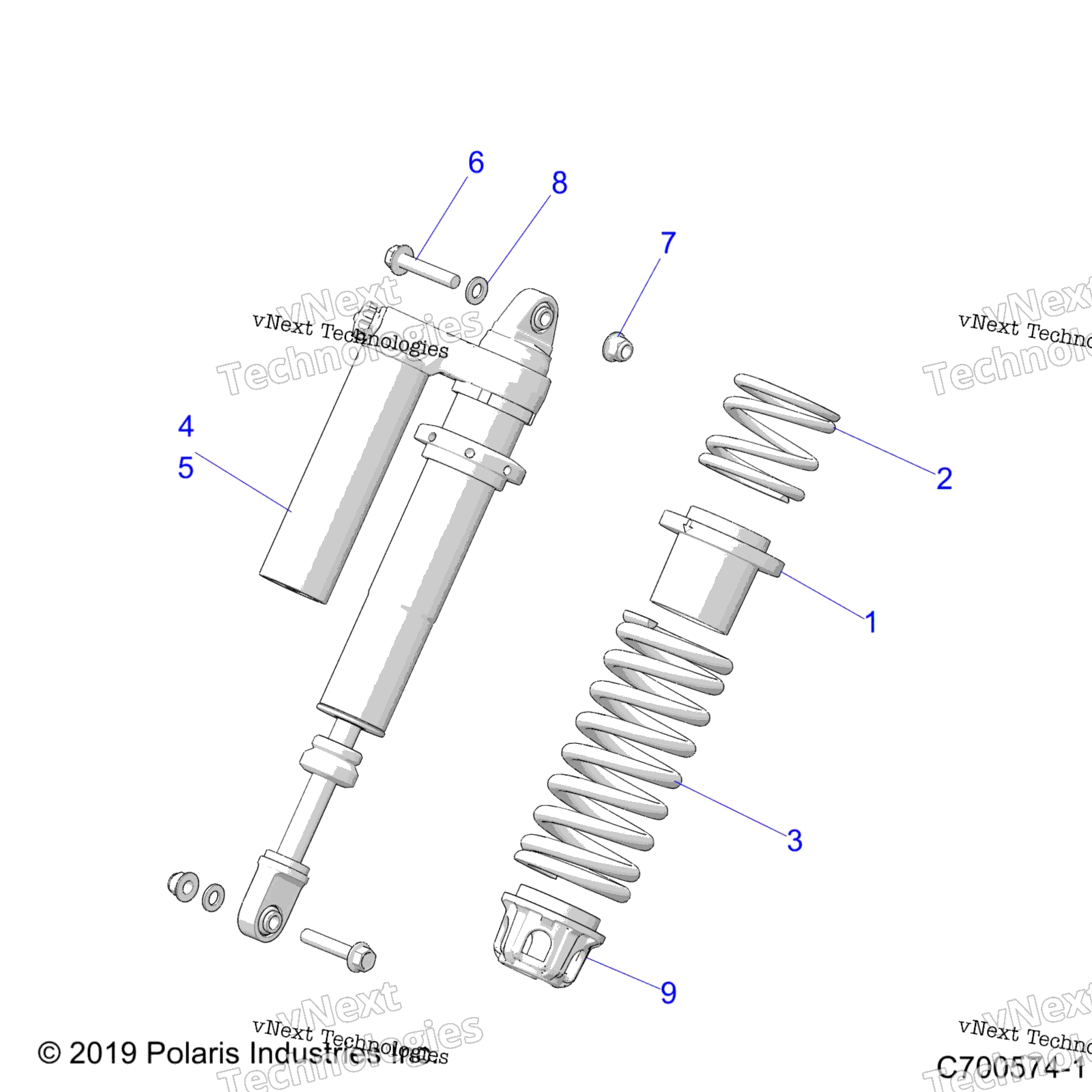 Подвеска, передний амортизатор Mounting