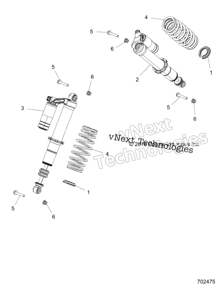 Подвеска, задний амортизатор Mounting