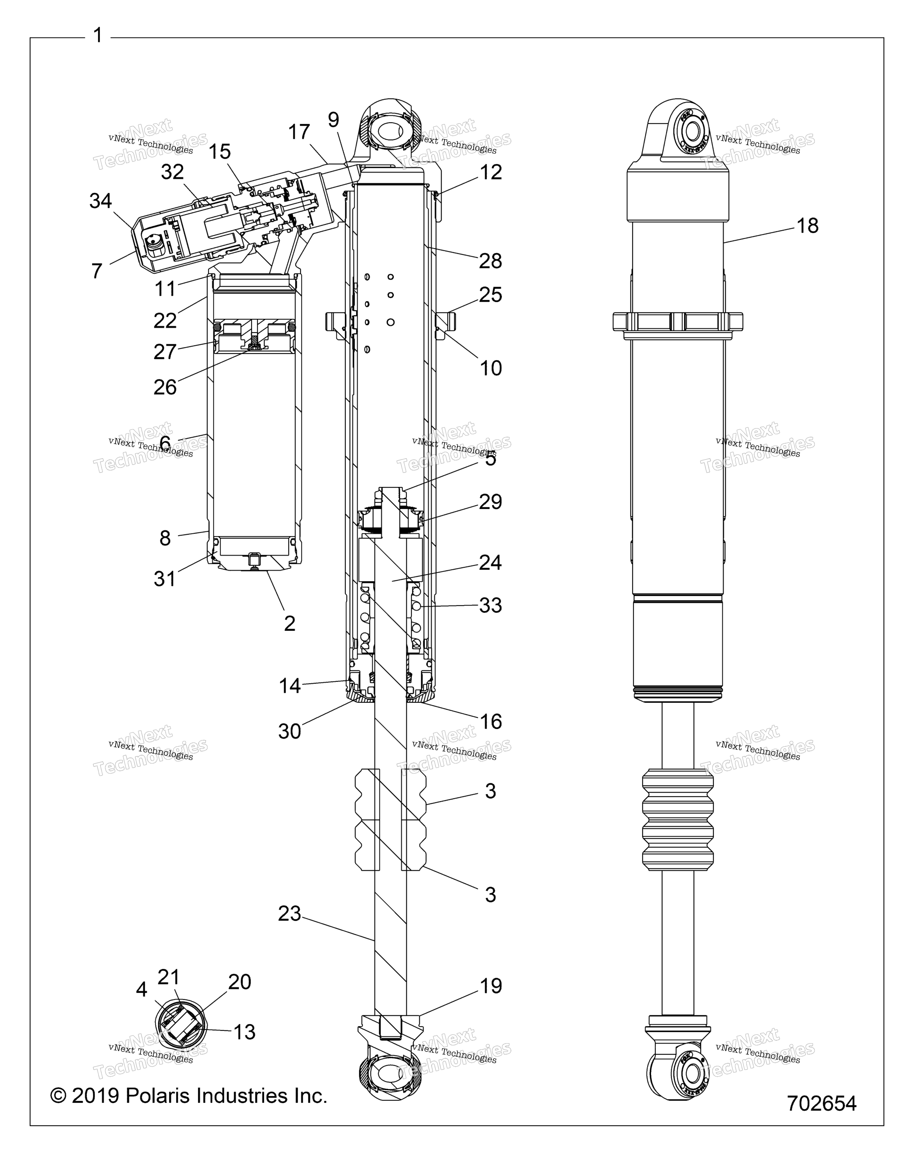 Подвеска, передний амортизатор Internals