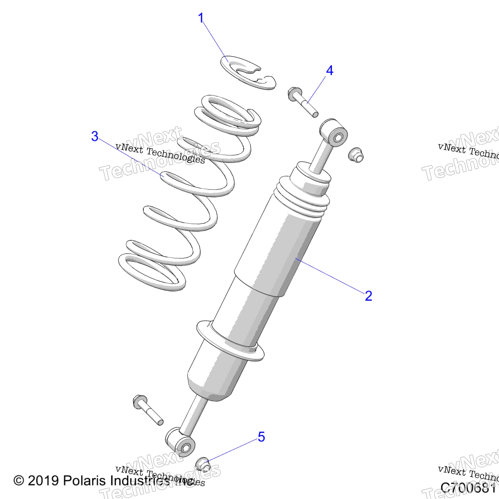 Подвеска, задний амортизатор Mounting