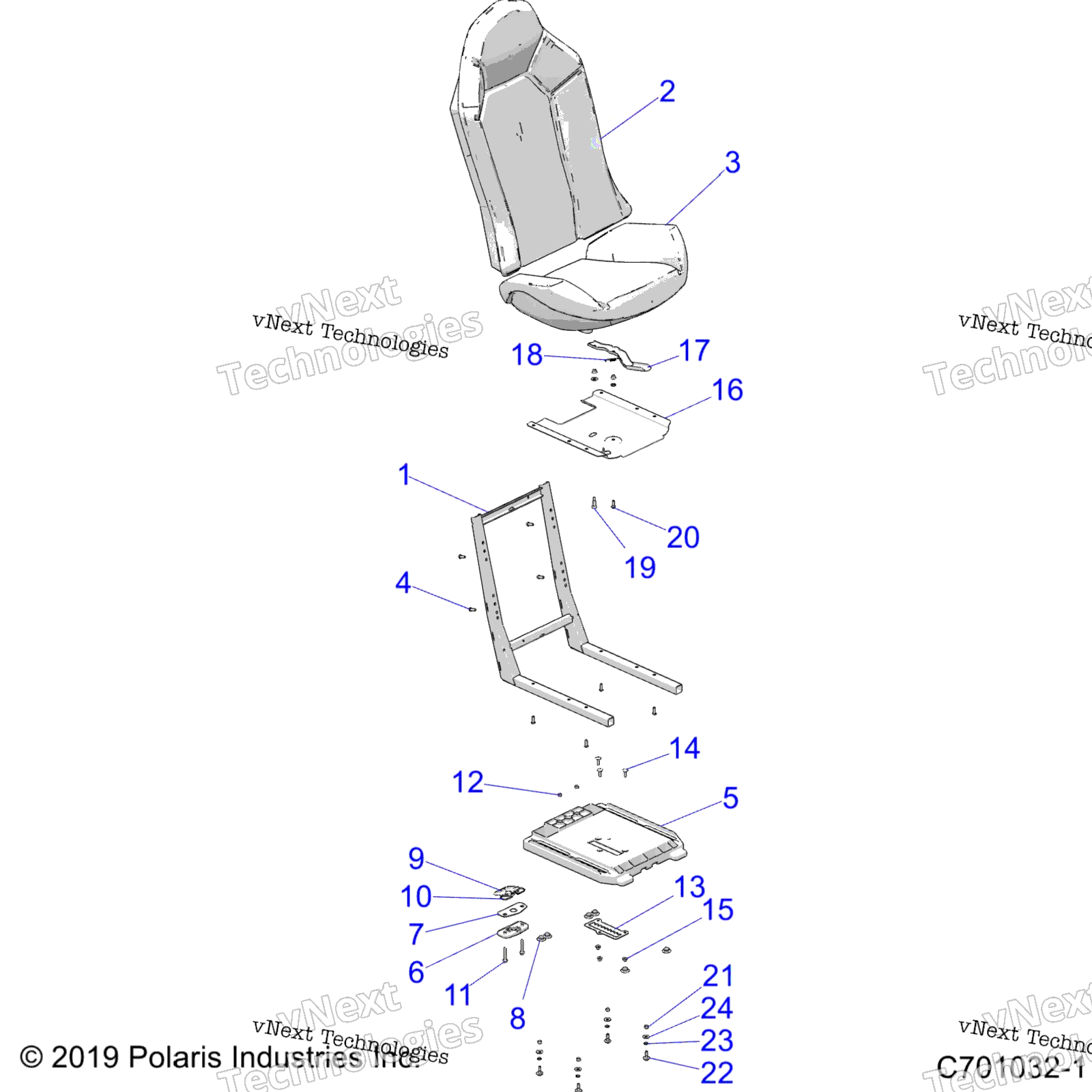 Кузов, сиденье Asm. And Slider Z20a5e87bp/Bk/Bx