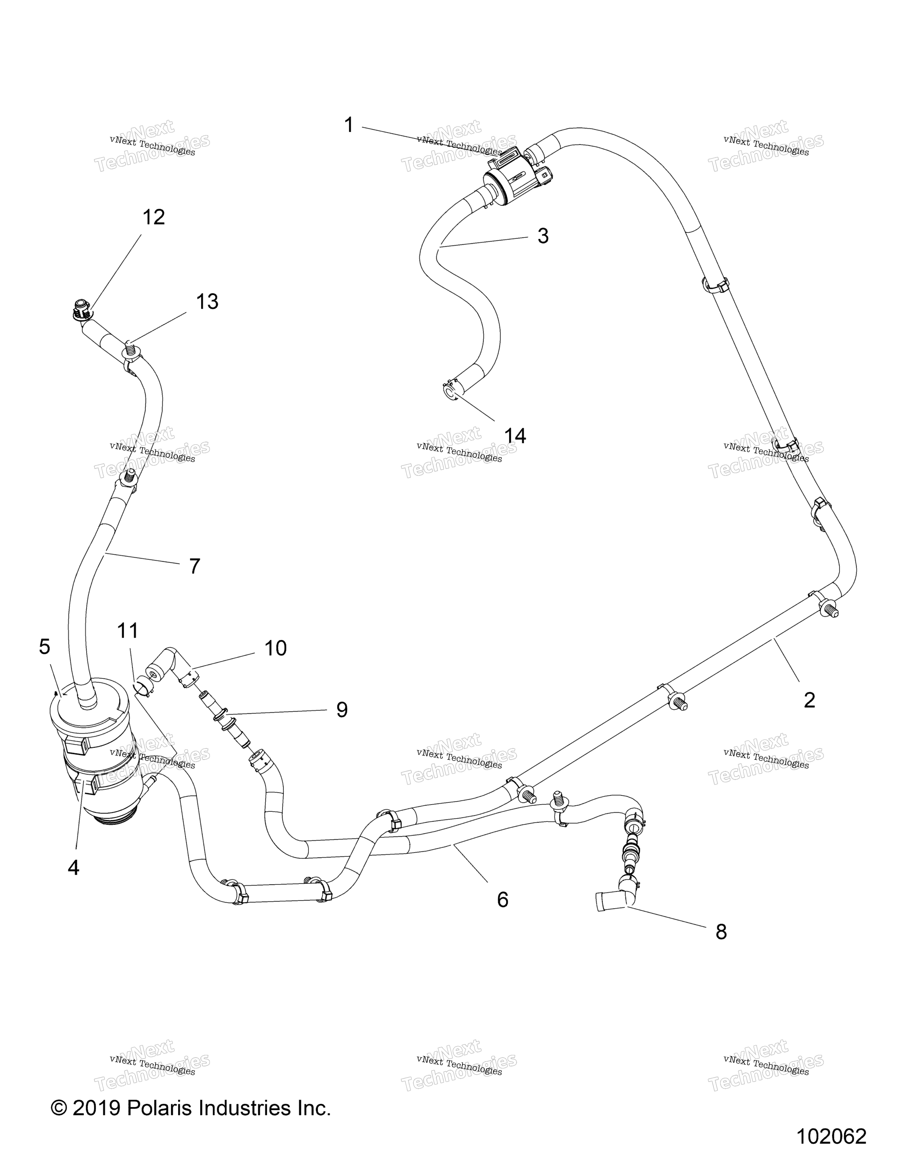 Кузов, топливный бак Evap A20hzb15b1/B2