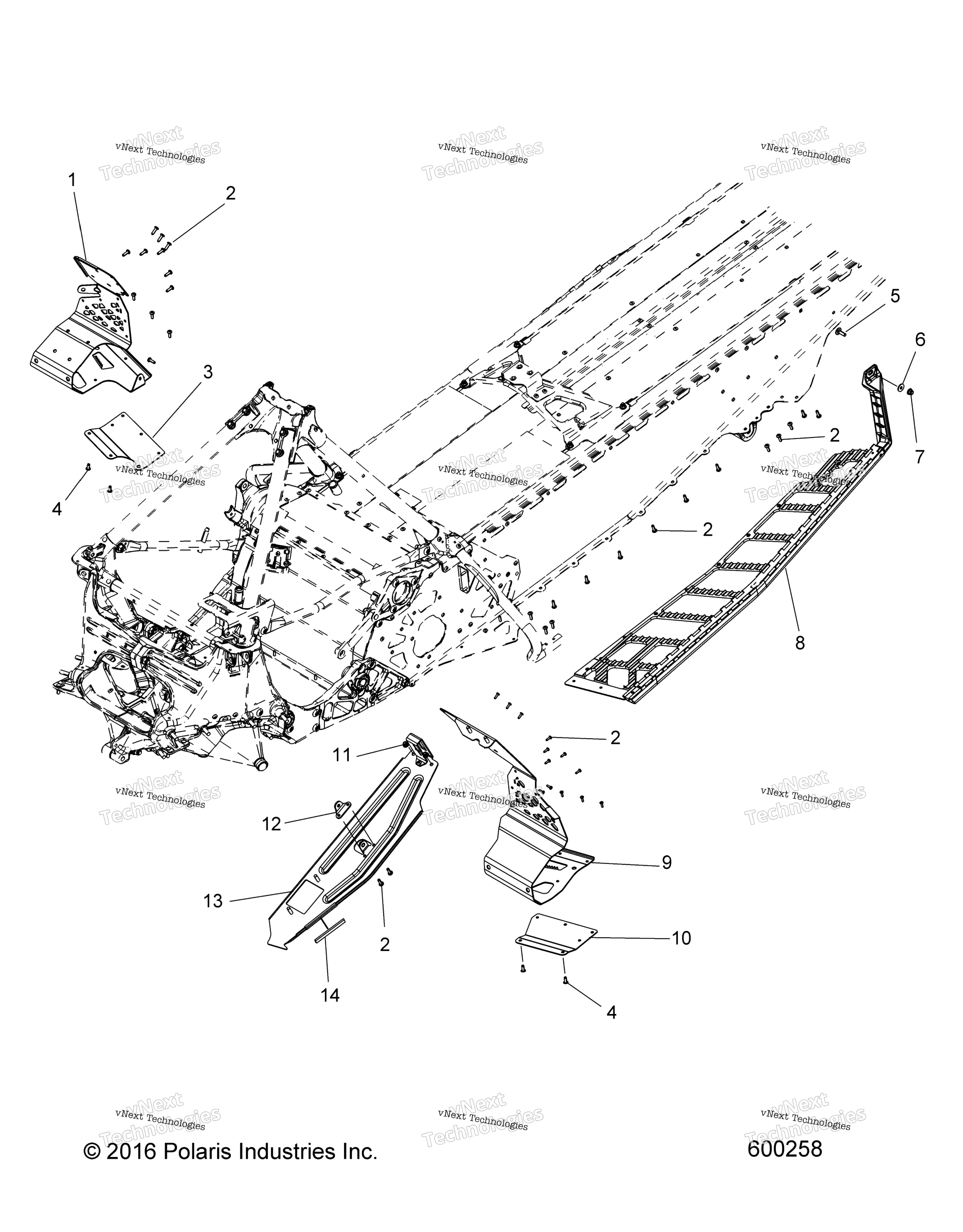 Chassis, сцепление защита & Footrests All Options