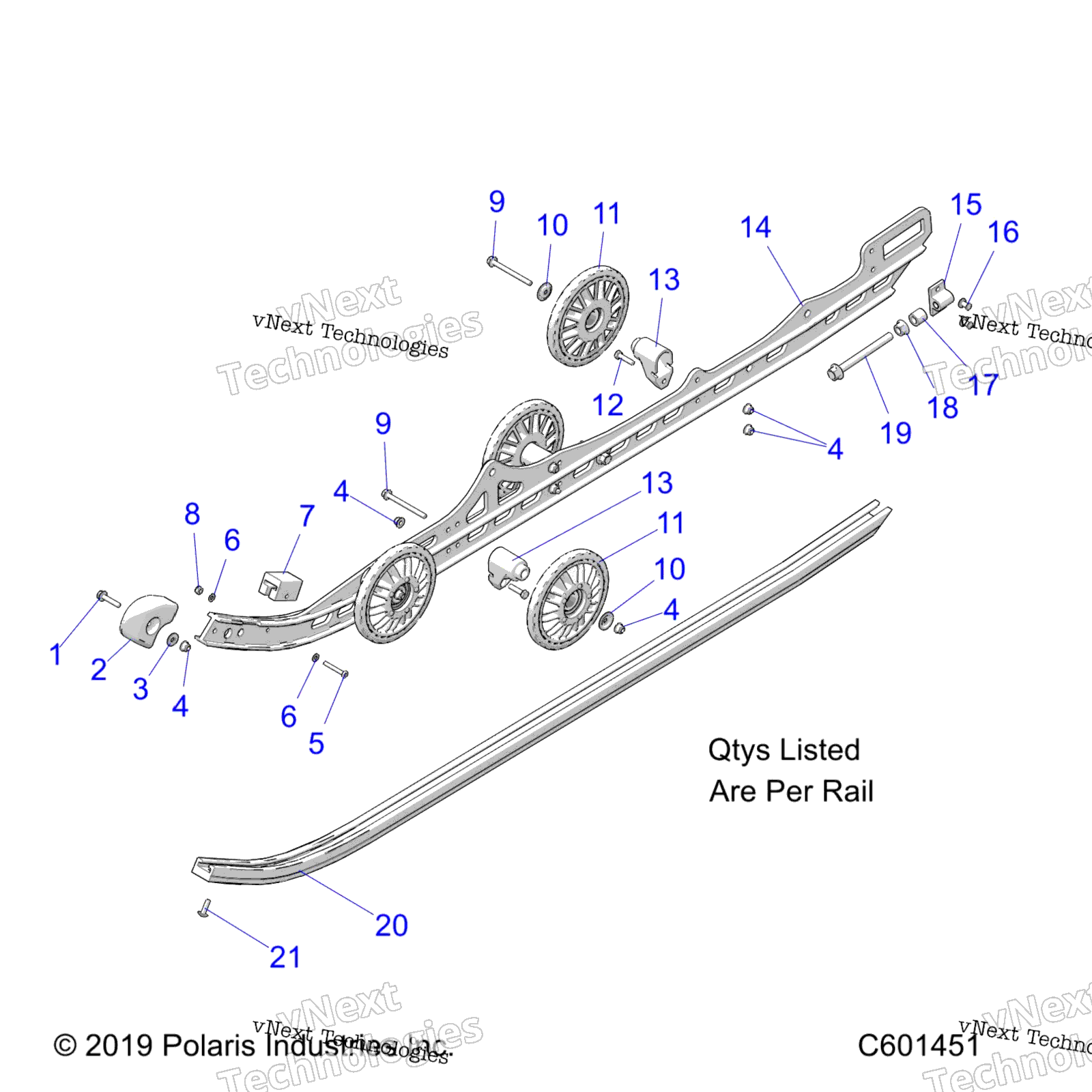 Suspension, Rail Asm. All опции