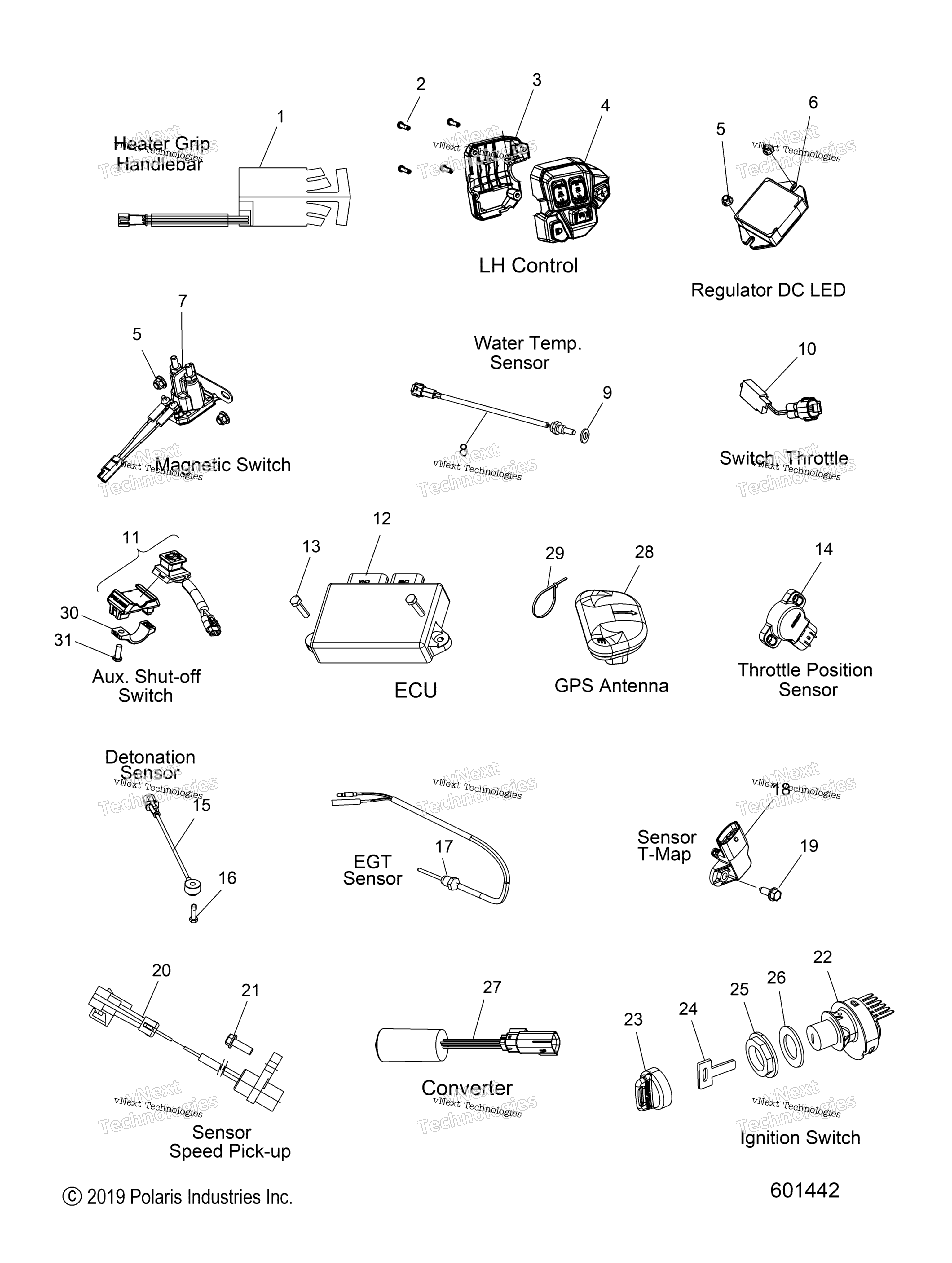 Electrical, Switches, Sensors & Components All опции