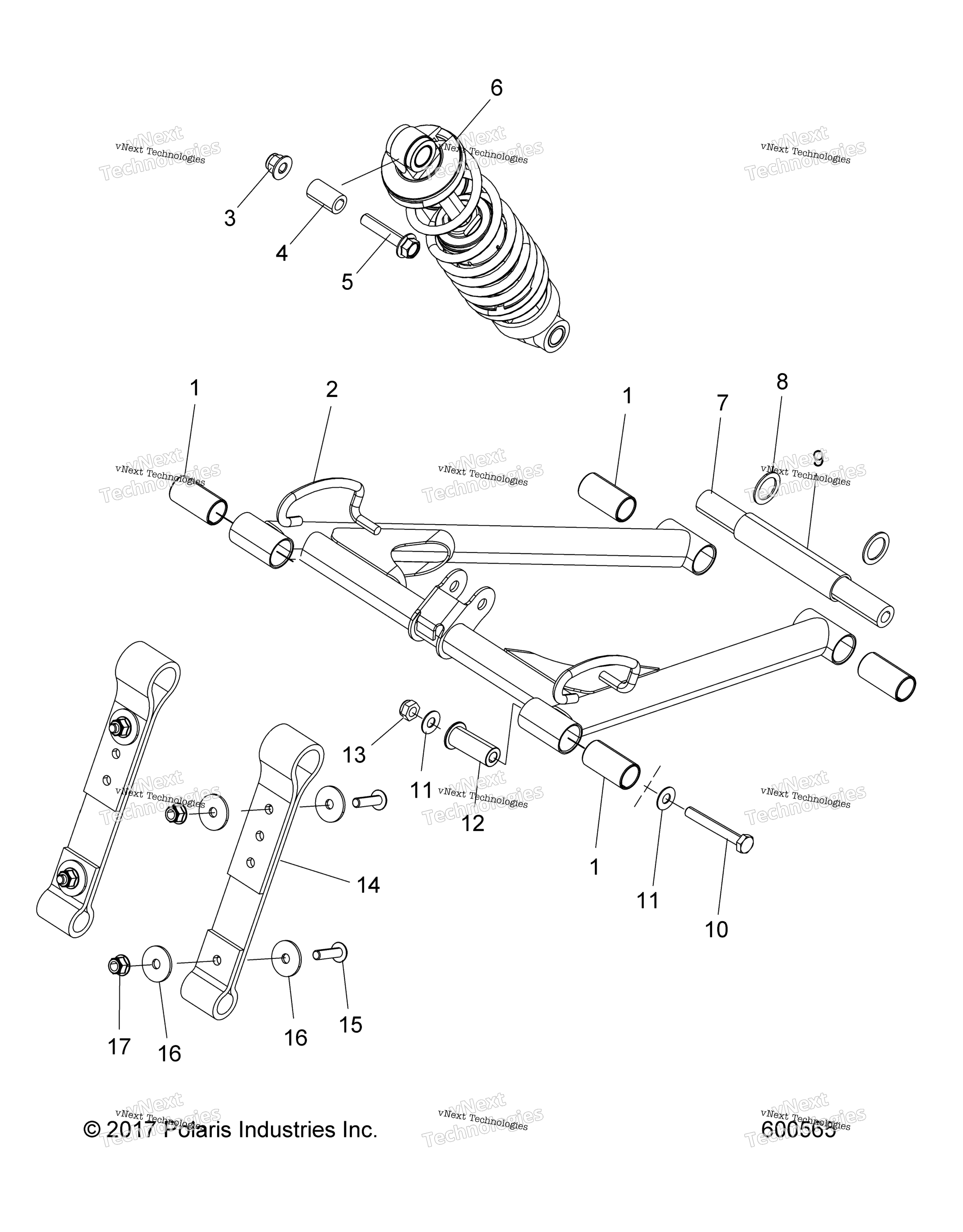 Suspension, Torque Arm, передний All Options
