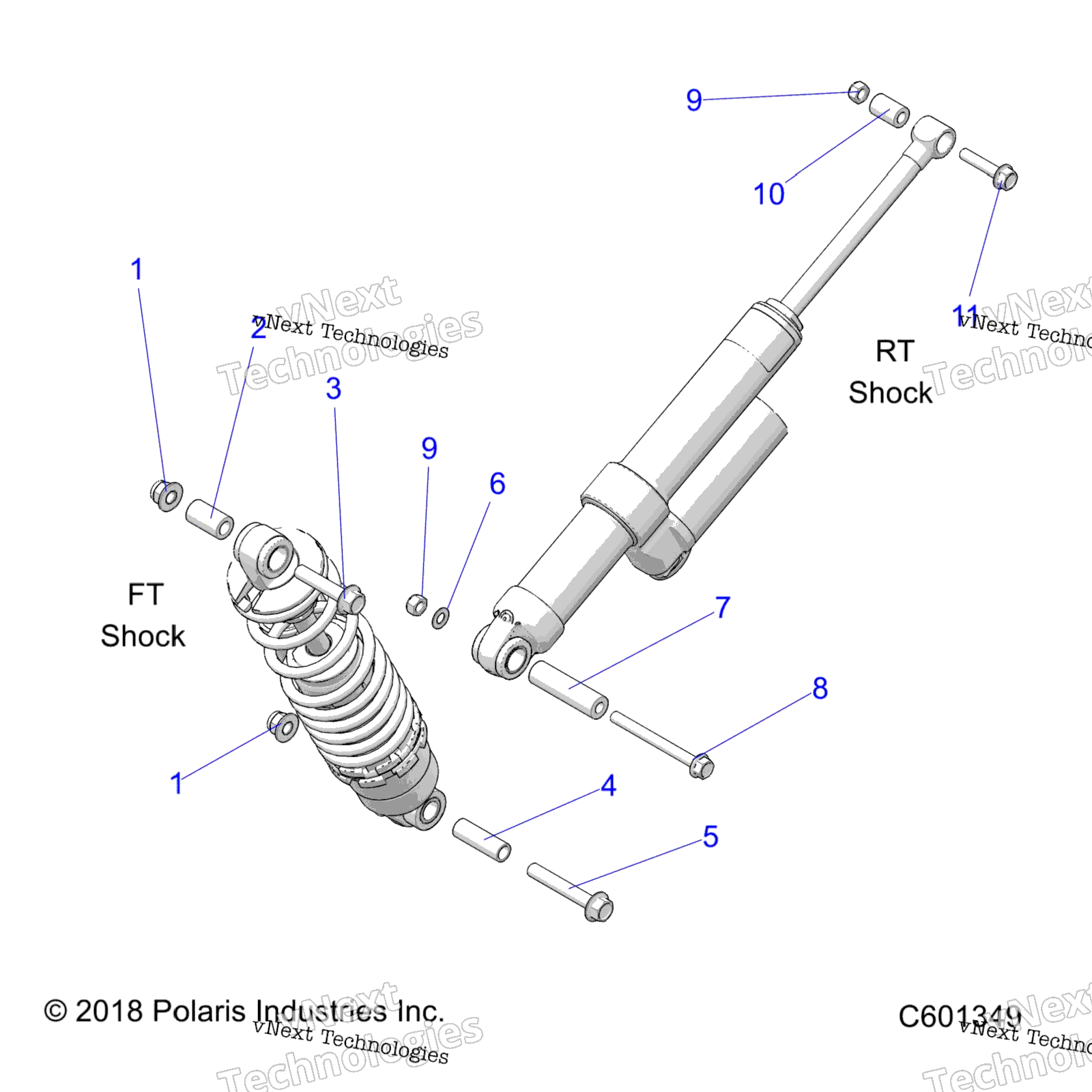 Suspension, Shock Mounting, задний Susp. All Options