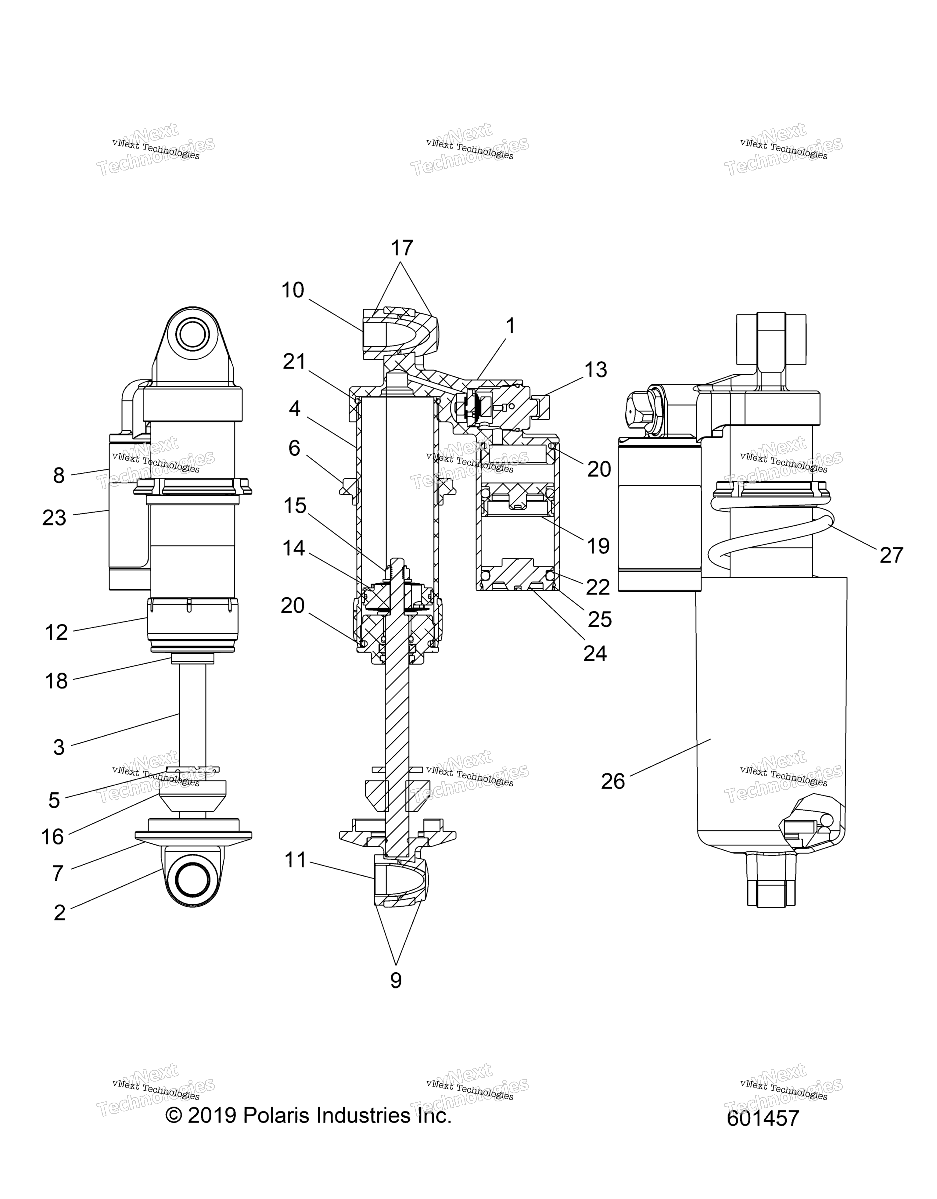 Suspension, Shock, передний Track (601457)