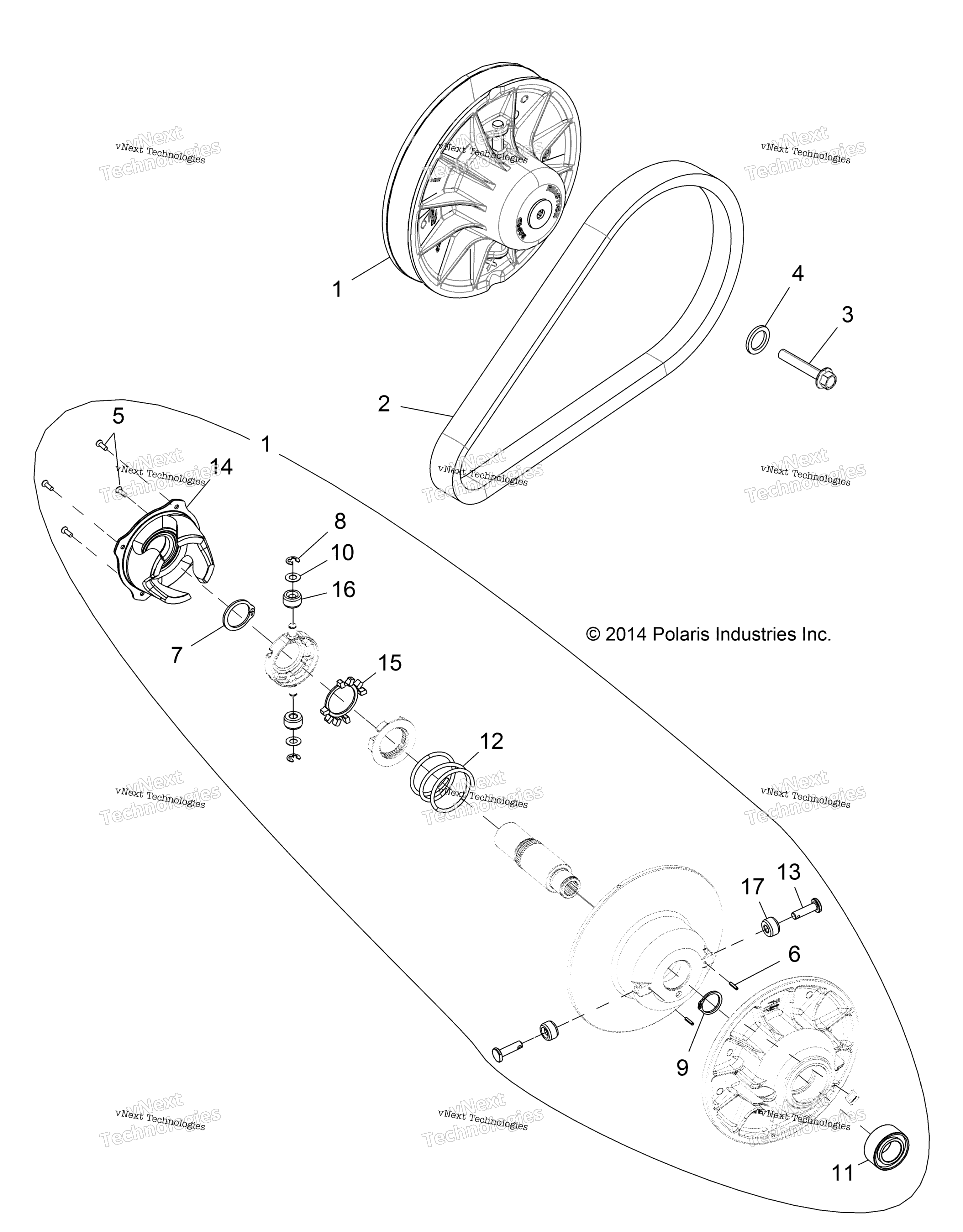 Привод Train, Clutch, Secondary, Ebs R15rte87ab/Bb