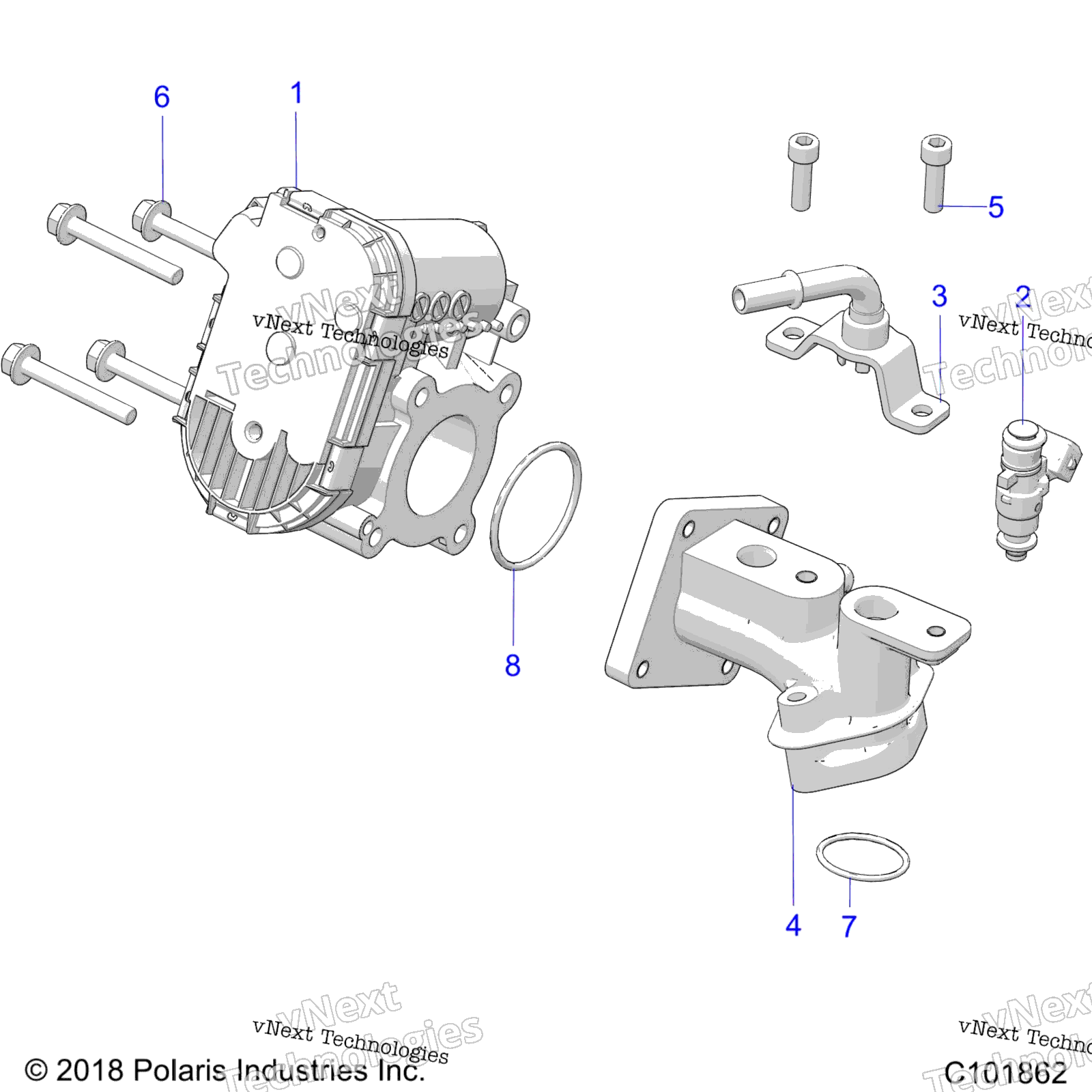 Двигатель, дроссельный узел & Fuel Rail