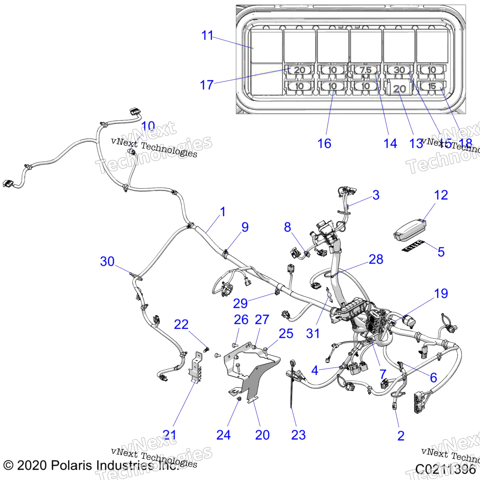 Electrical, Main Wire жгут A21see57b1 / B3 / B5 / B7 / B9