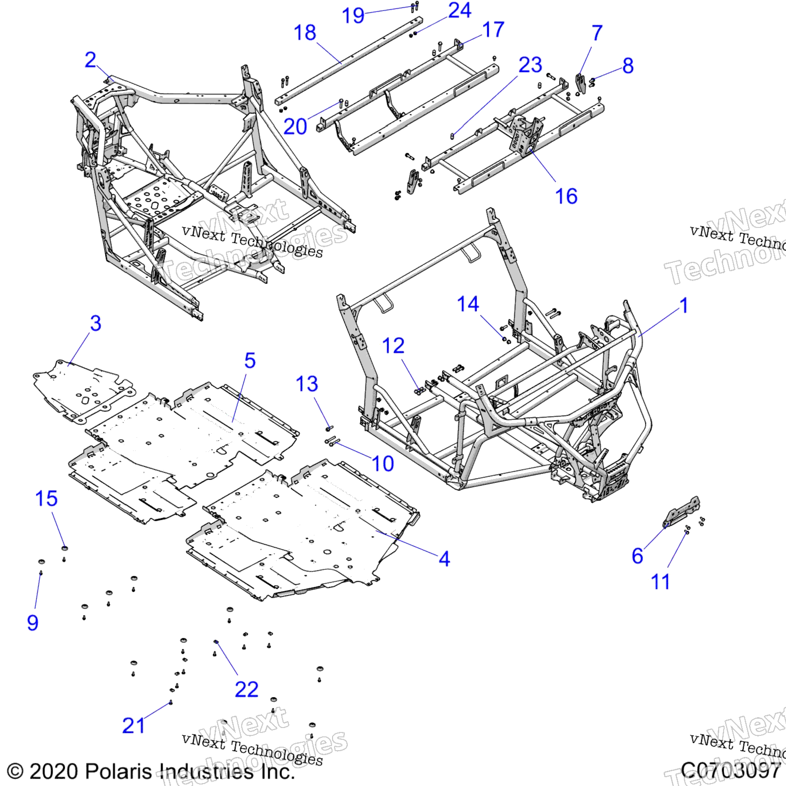 Шасси, основная рама And Skid Plates