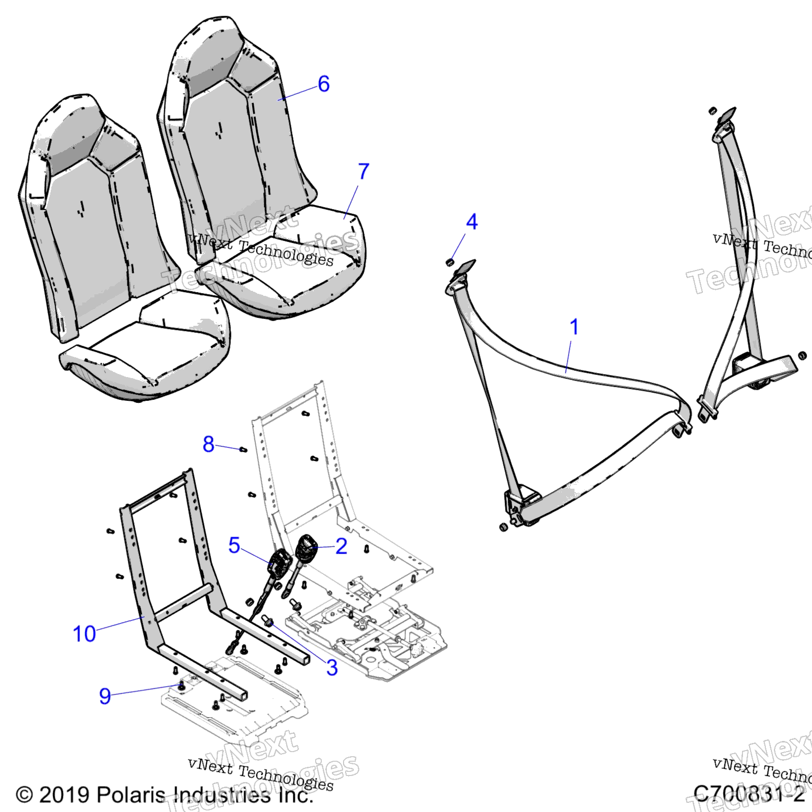 Кузов, сиденье Belt And Mounting, Tractor Z21nas99cg