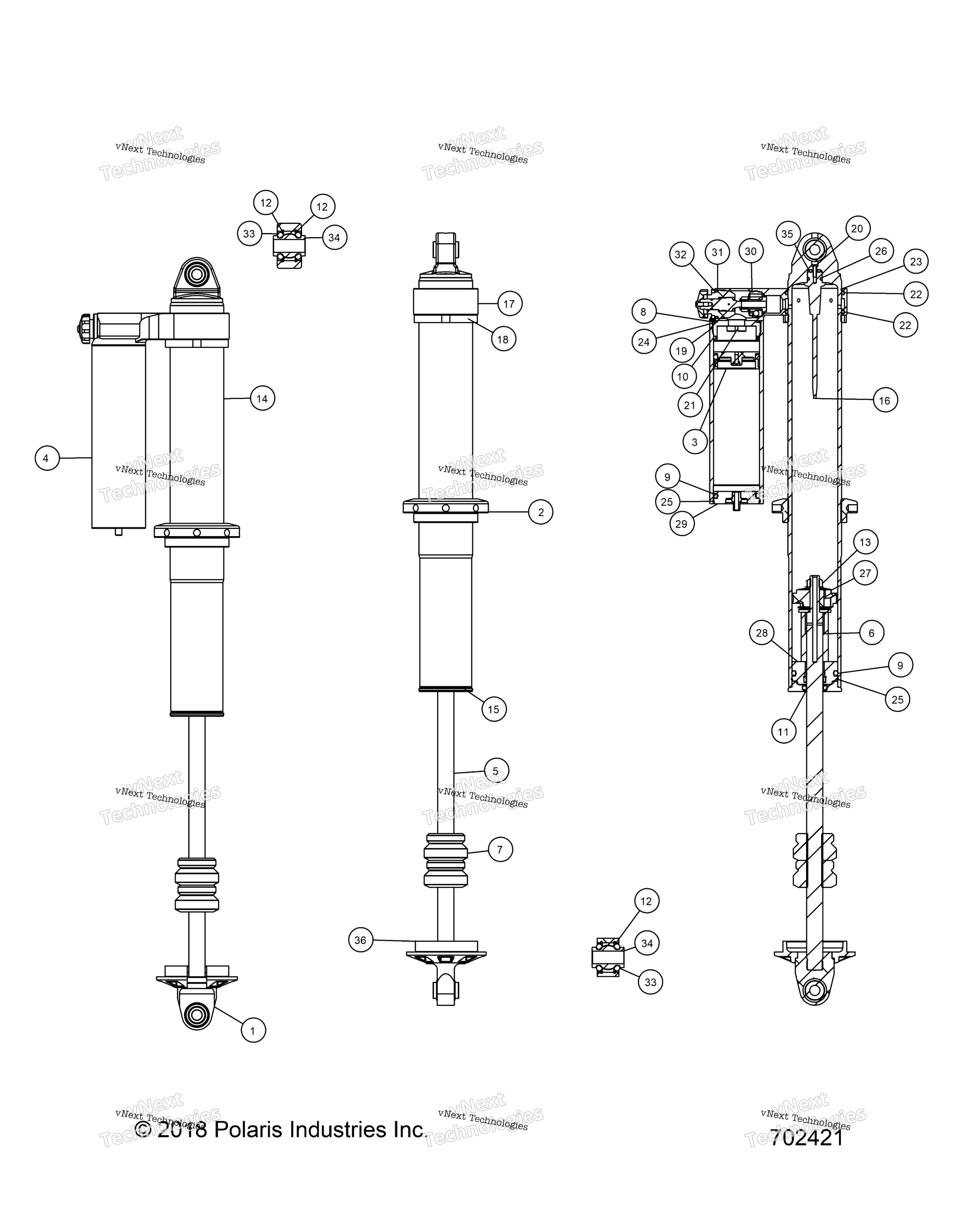 Подвеска, задний амортизатор Internals