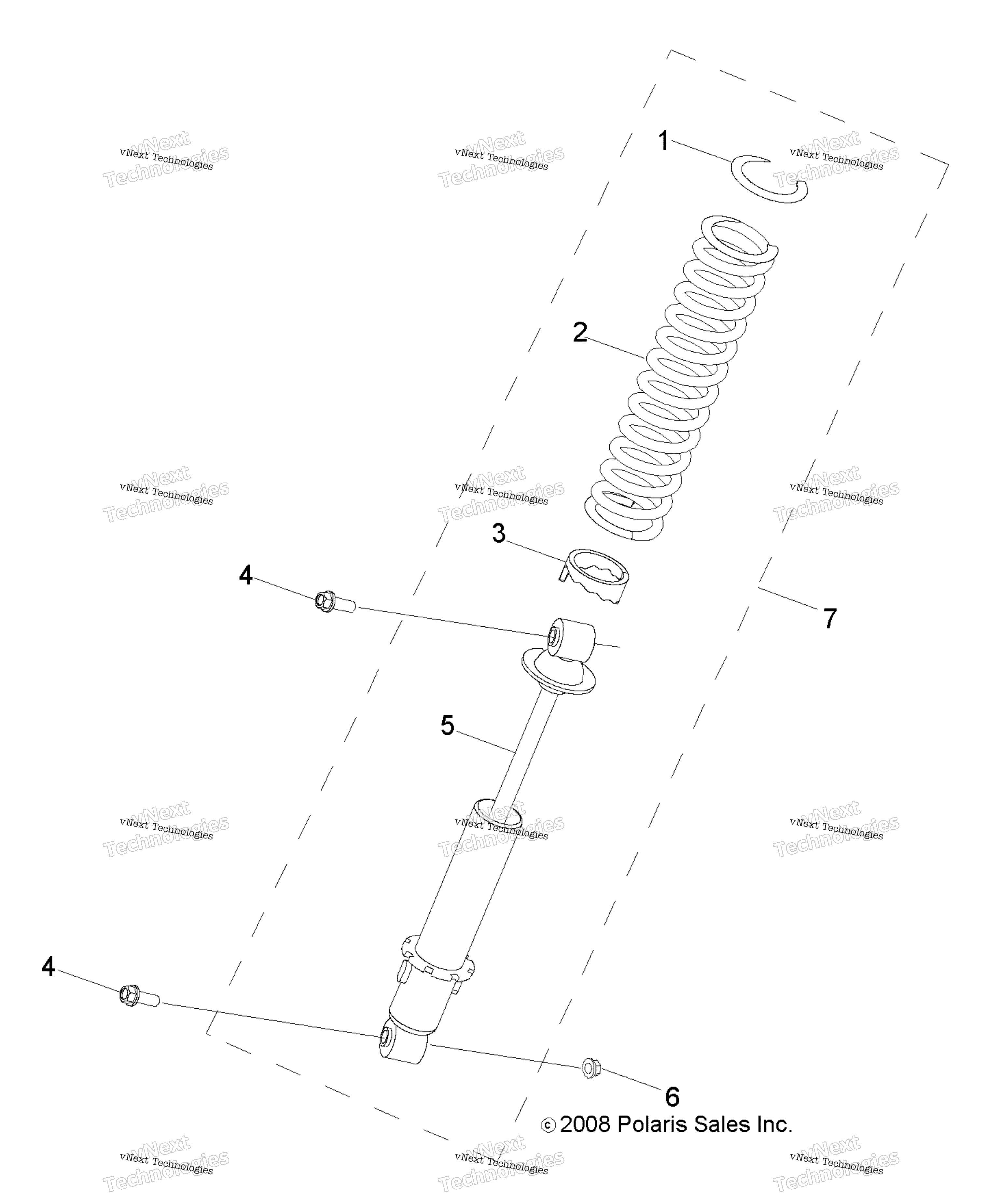 Suspension, Shock, задний Z21yav17b2 / B4 / N2