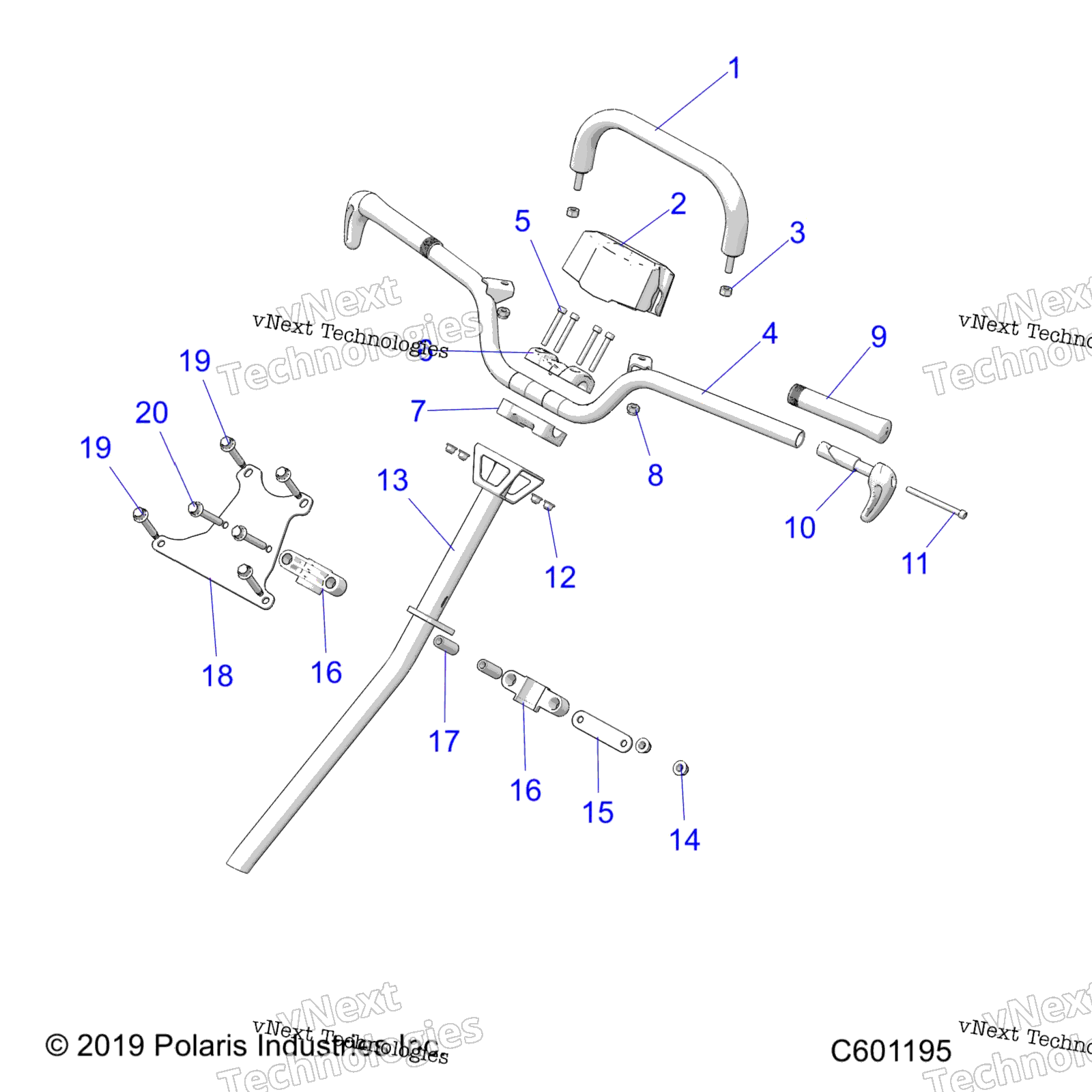 Steering, Handlebar, рулевое управление Post