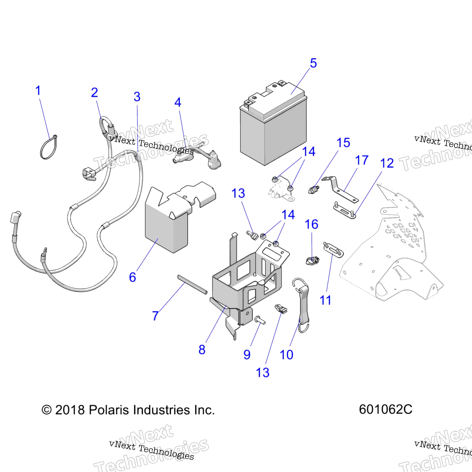 Electrical, аккумулятор / Box & Cables E.S. Option