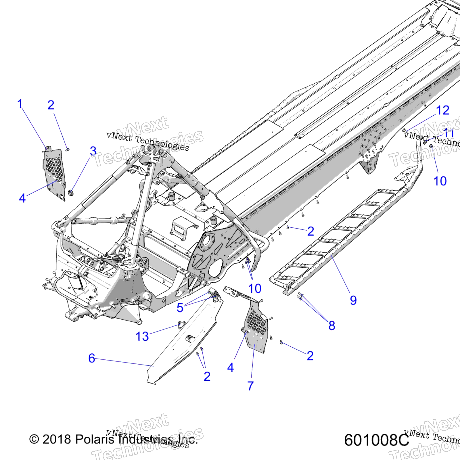 Chassis, сцепление Guard, Footrests, и Running Boards S21efk8rs / Efm8r All Options