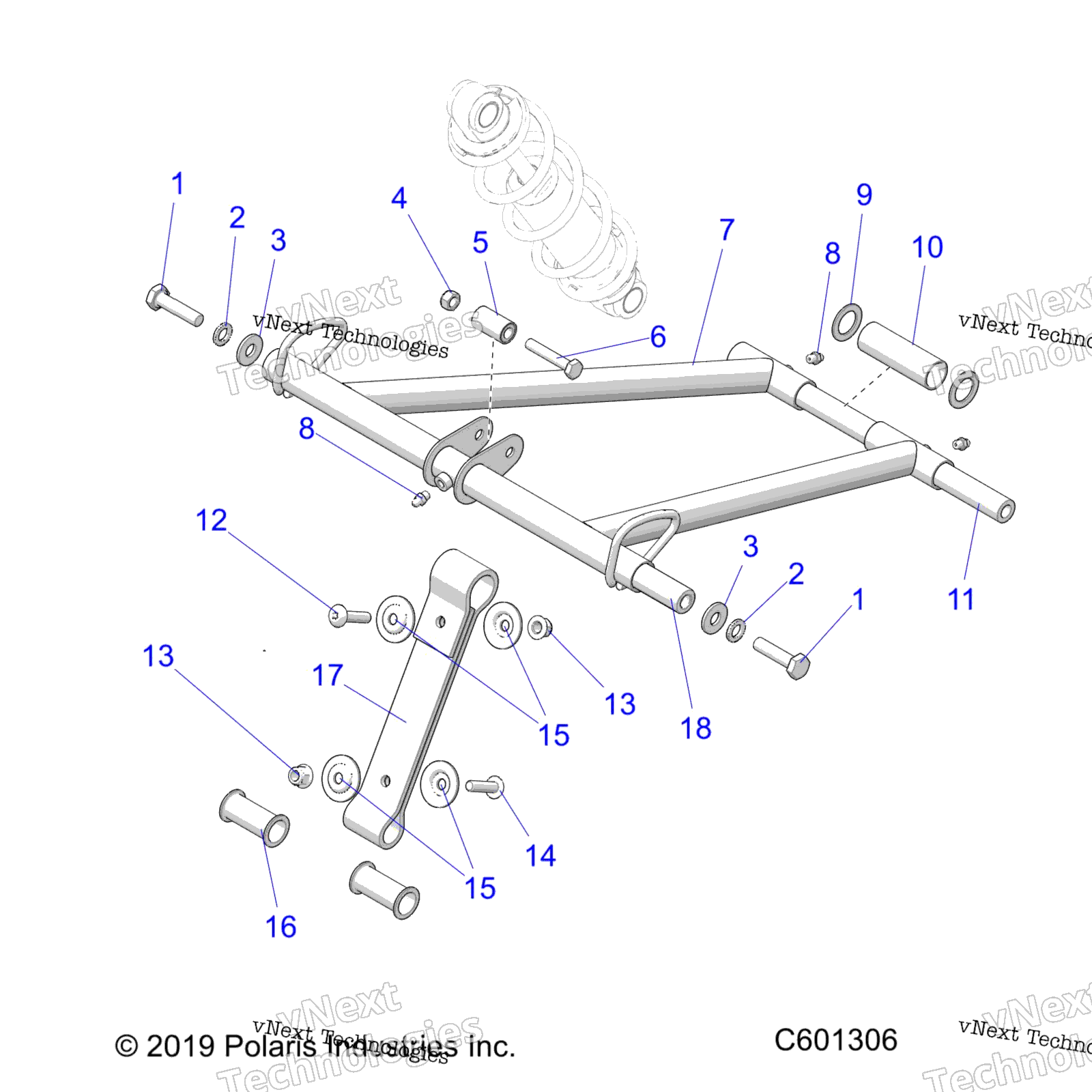 Suspension, Torque Arm, передний S All Options