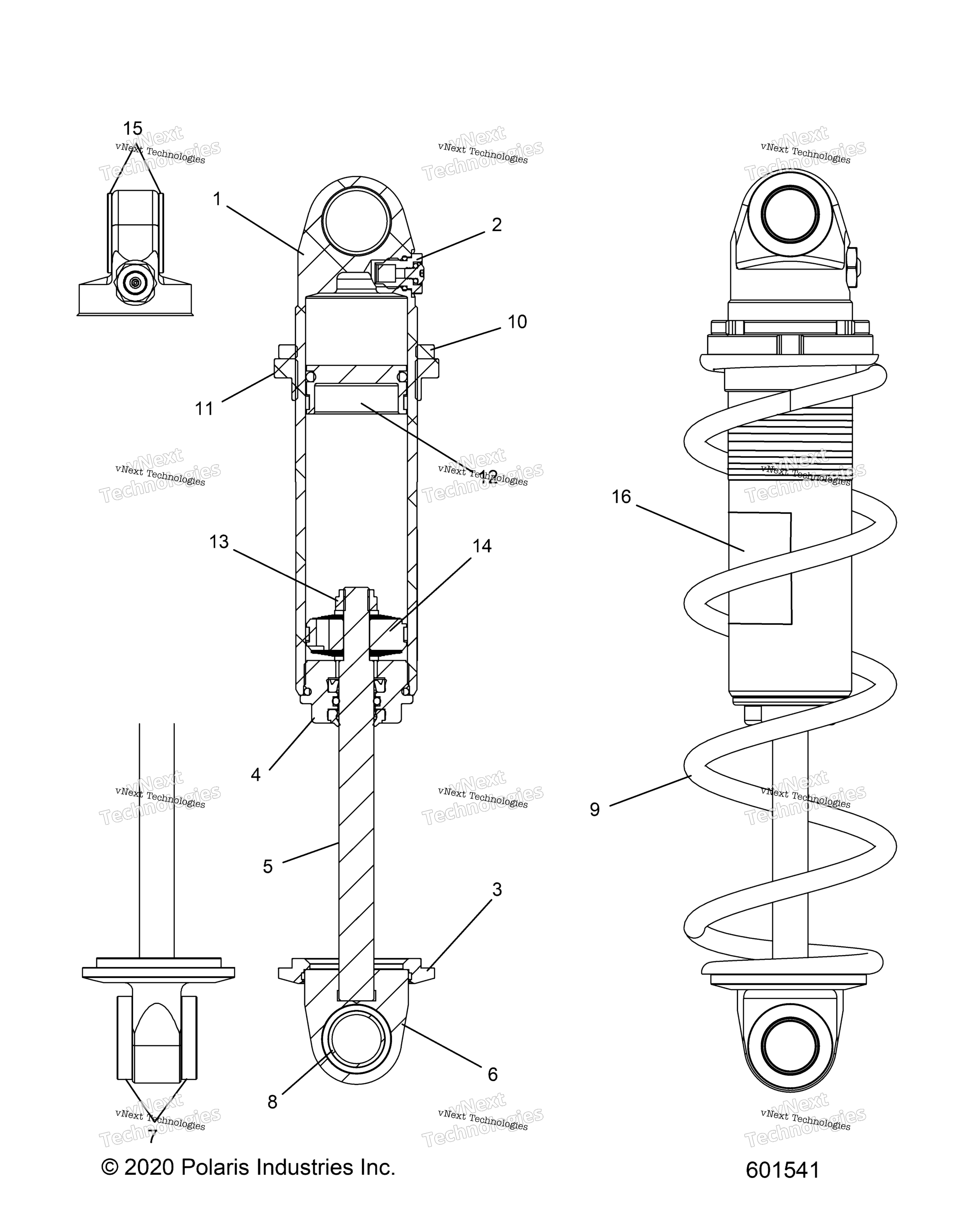 Suspension, Shock, передний Track (601541)