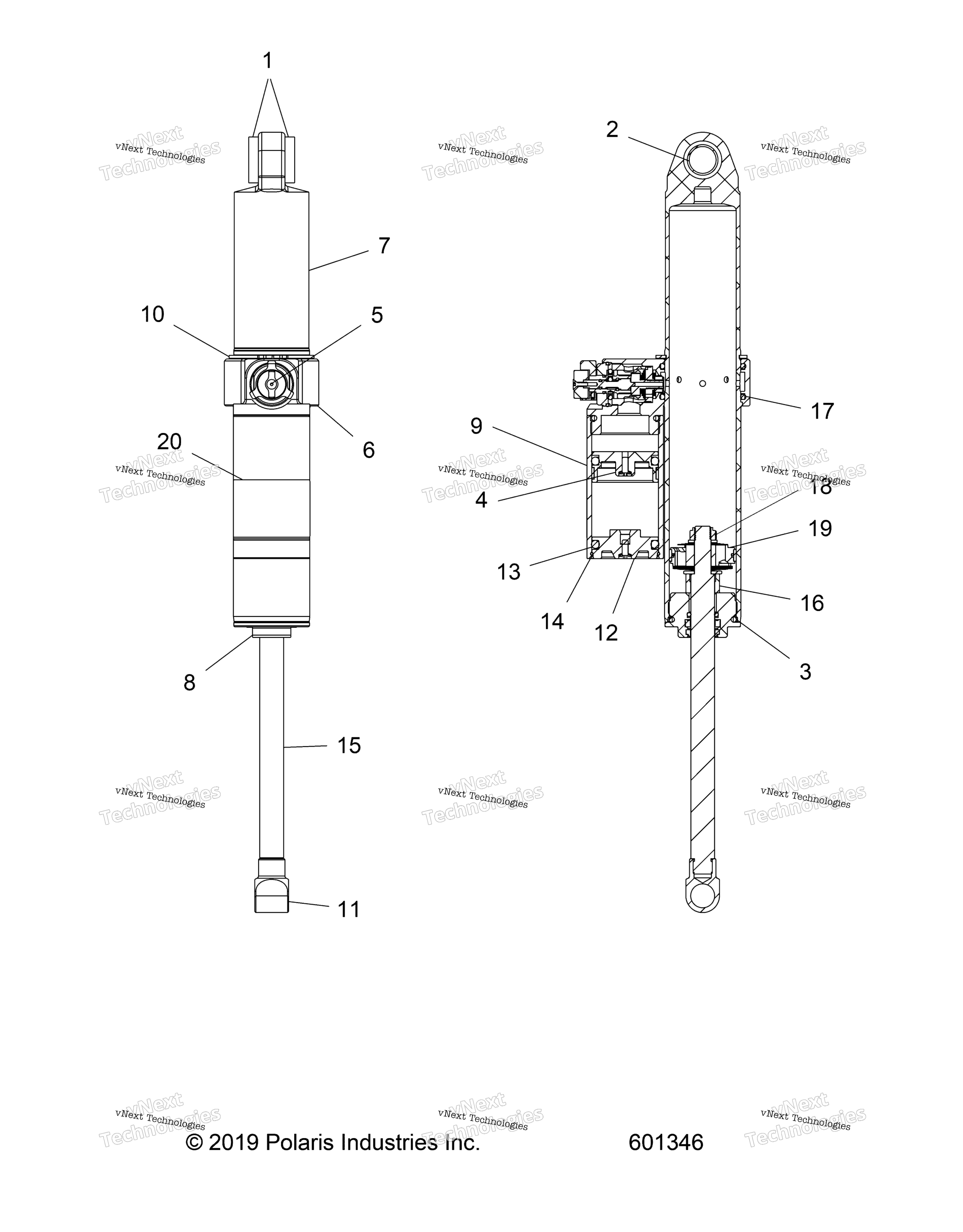 Suspension, Shock, задний Track All Options (601346)