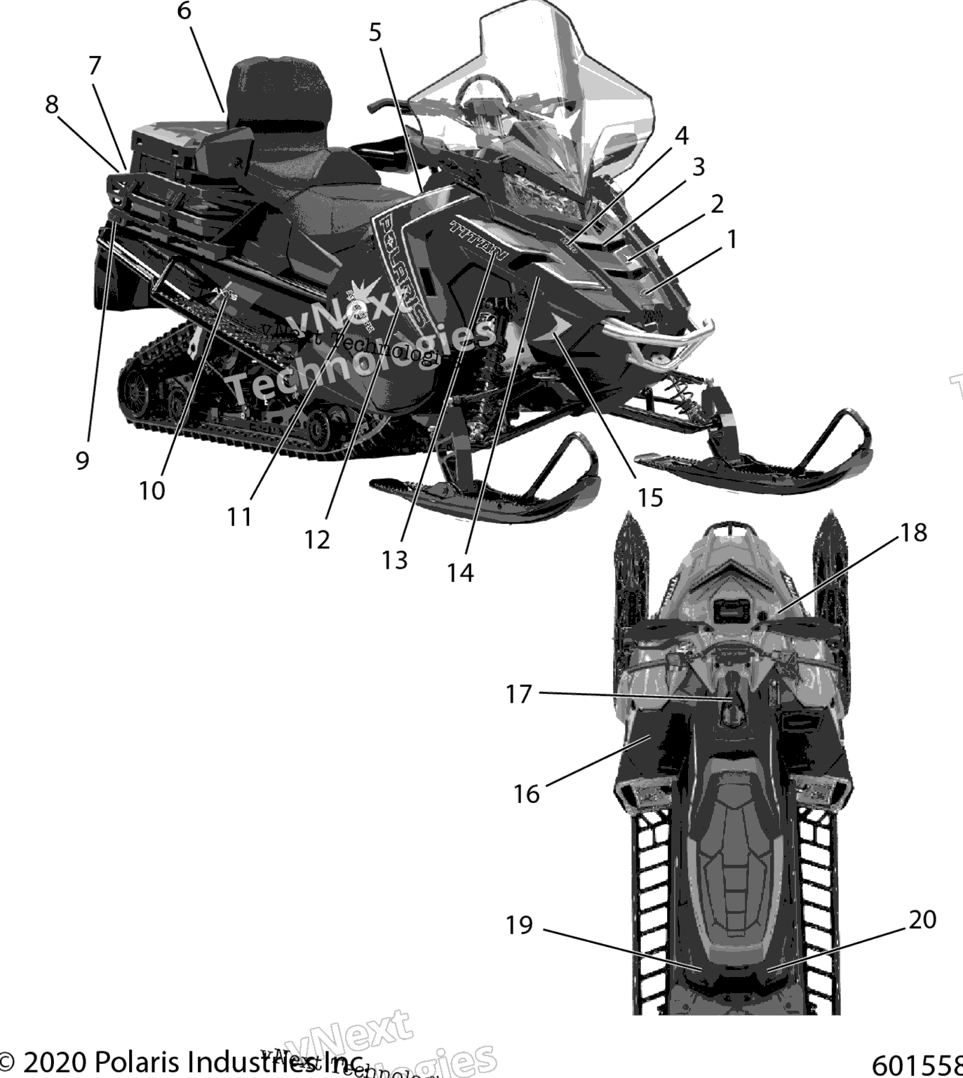 Body, Decal, Adventure, Polaris Blue Side панель Option S21fje8