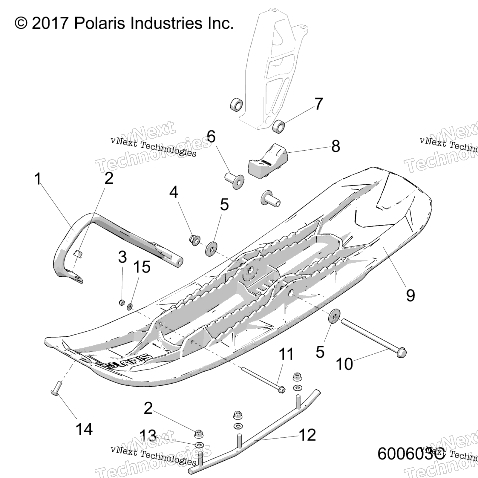 рулевой Ski Asm.,Profloat, Sp S21fjb8