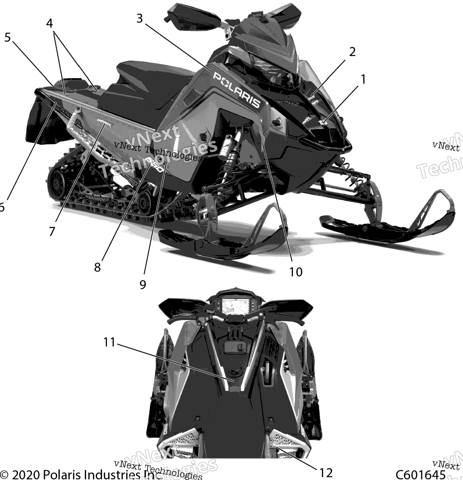 Body, Decal, Red Side панель W / White Accent