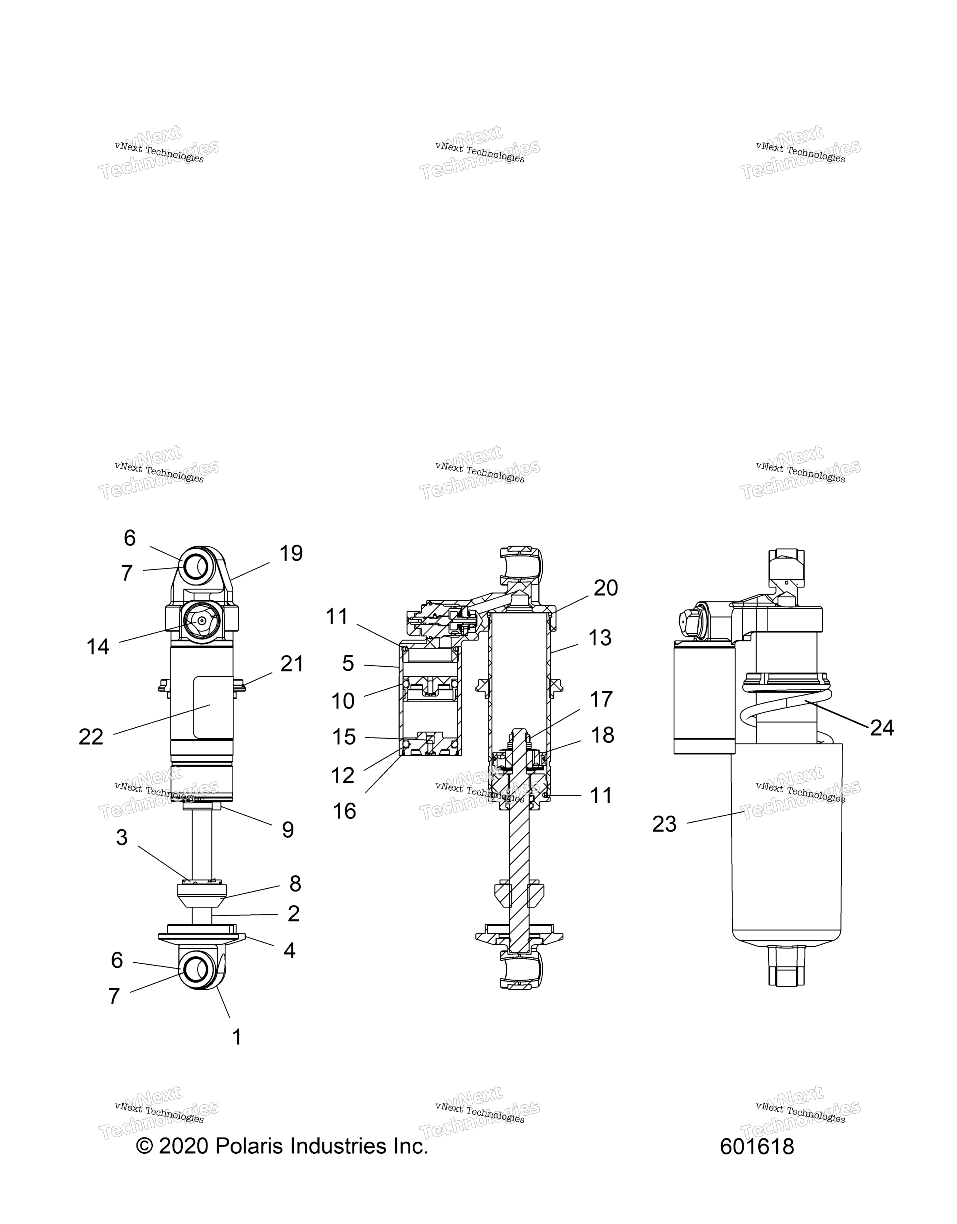 Suspension, Shock, передний Track All Options