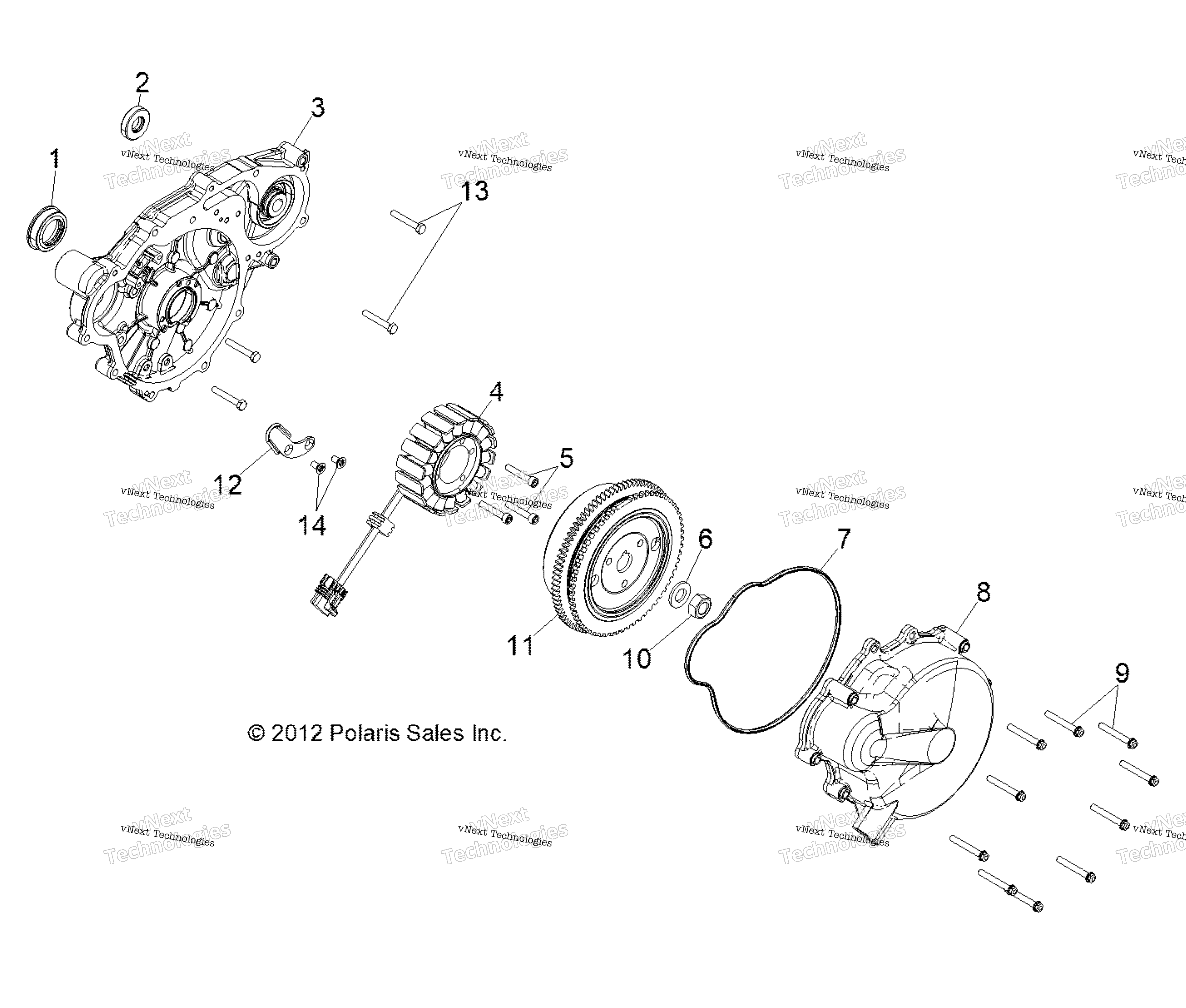 Engine, статор & маховик / Eac