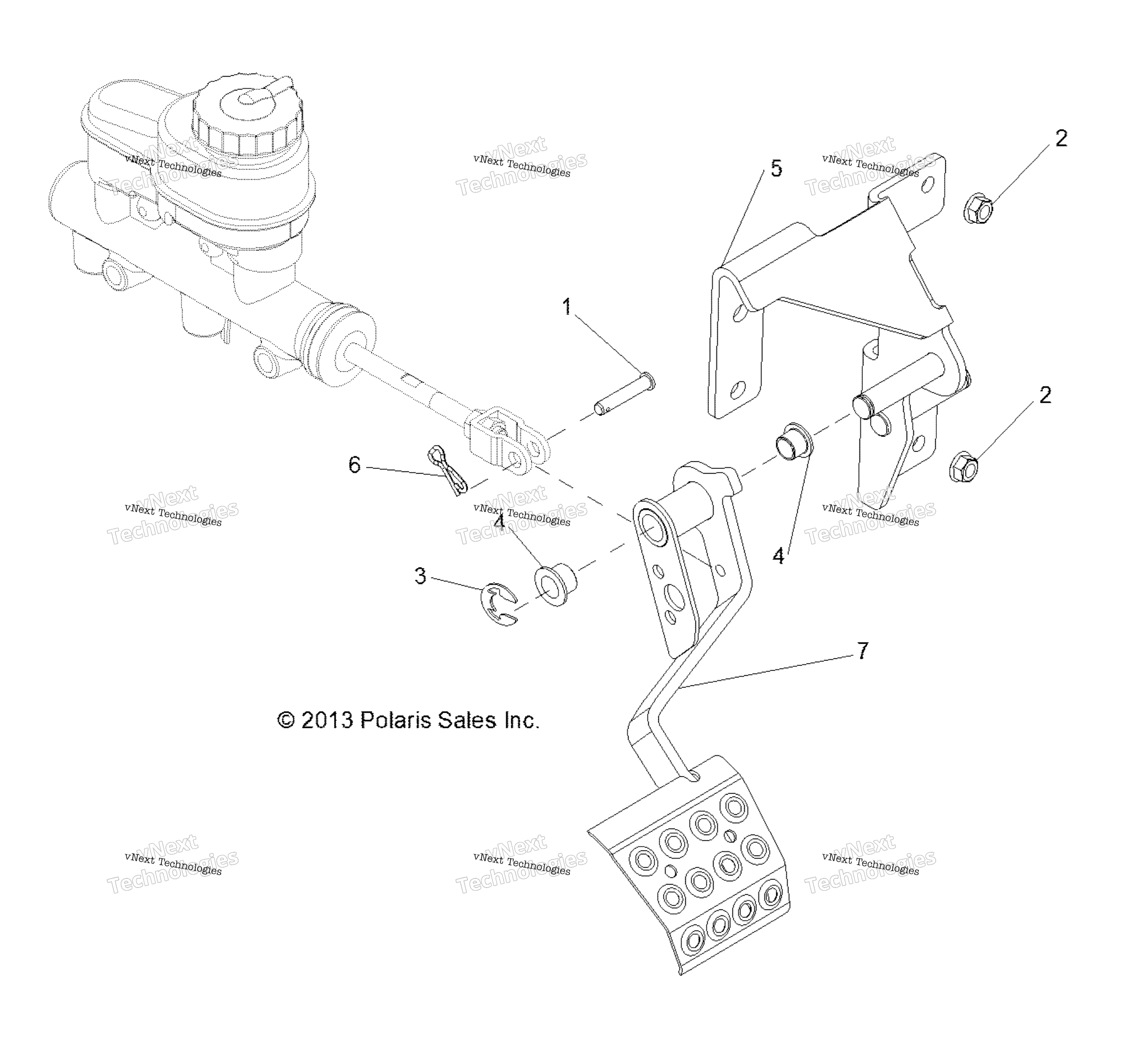Тормоза, педаль & Master Cylinder Mounting R16rua/Rue/Rva/Rve All Options