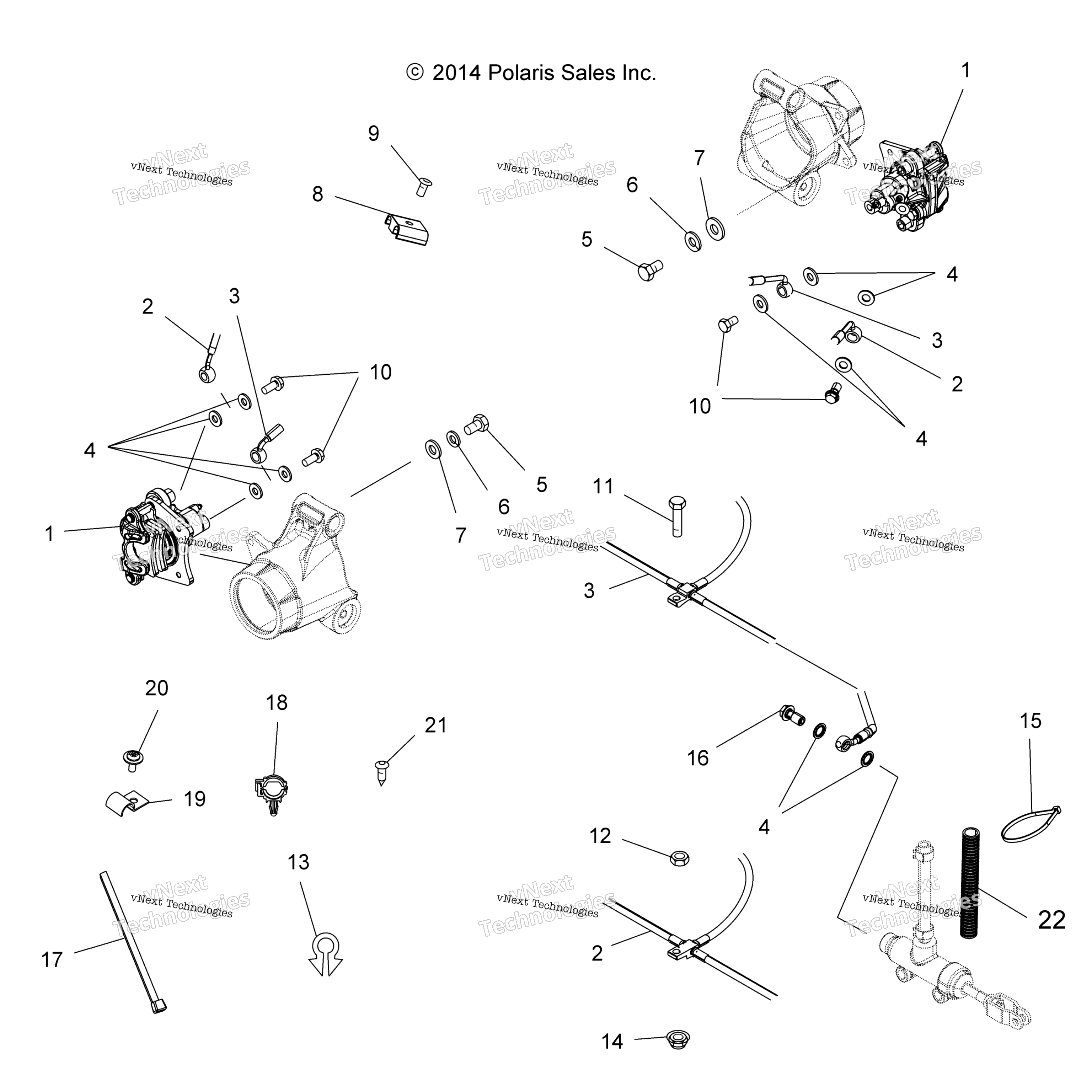 Brakes, задний тормоз Lines A17ses57c1 / C2 / C7 / Cl / E1 / E2 / E7 / El / Set57c1 / C2 / E1 / E2