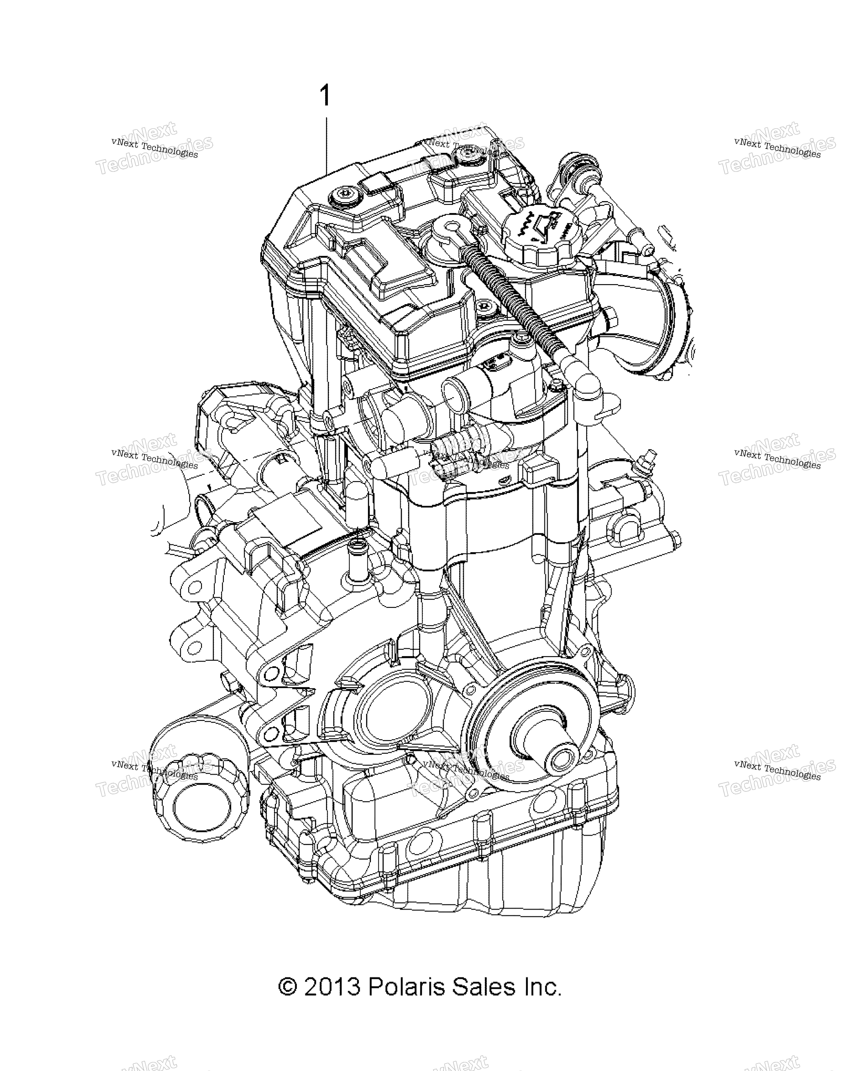 Engine, Long Block A17ses57c1 / C2 / C7 / Cl / E1 / E2 / E7 / El / Set57c1 / C2 / E1 / E2