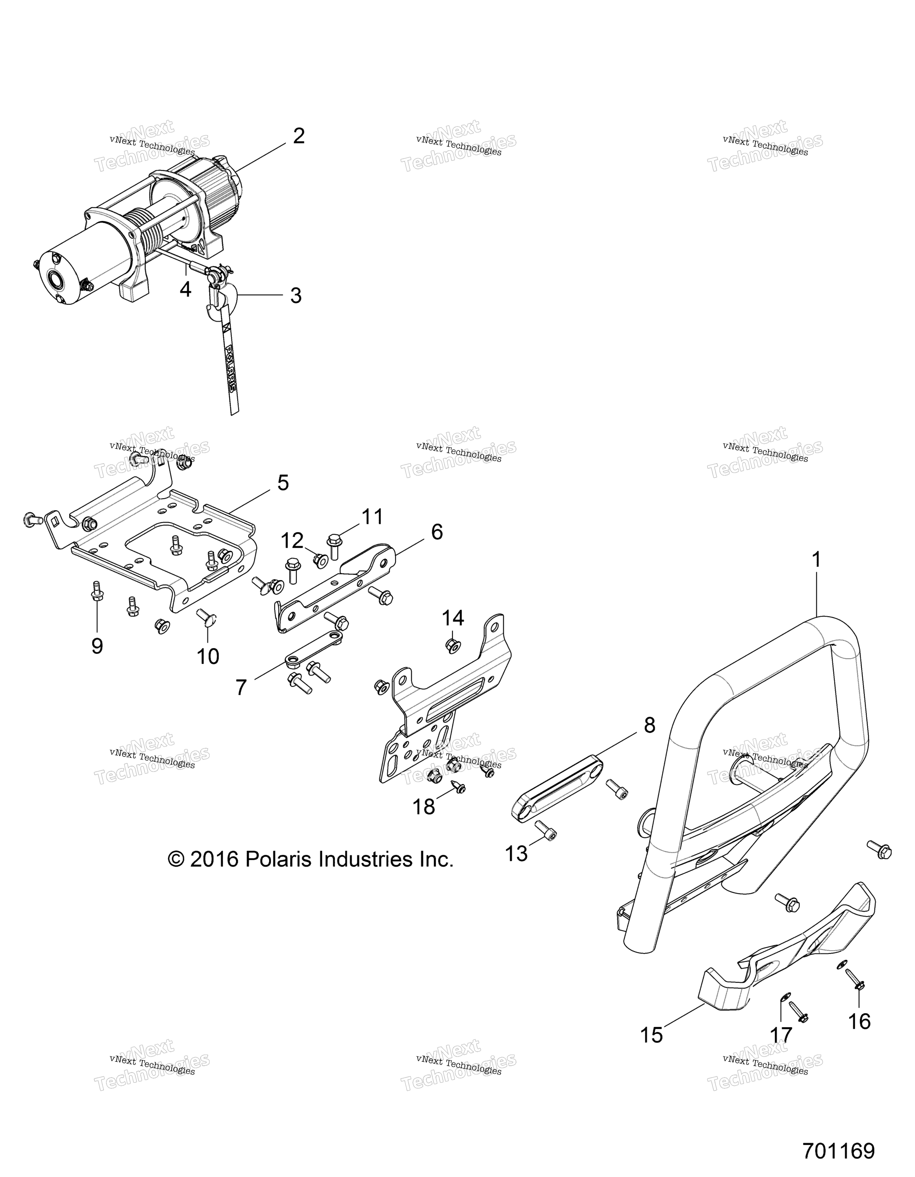 Accessory, передний Bumper, W / лебёдка Z18vdr99al / Bl