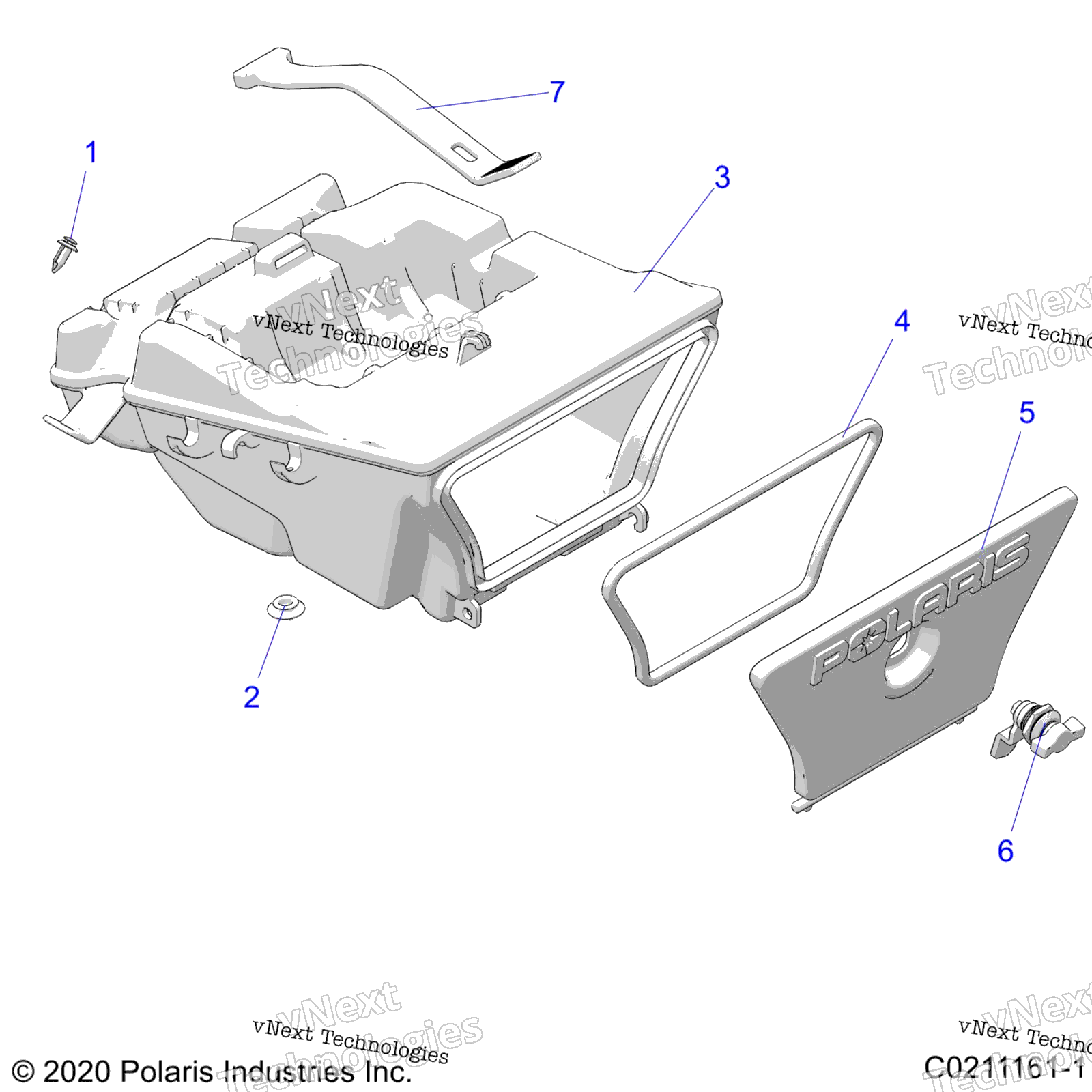 Body, Storage Box, задний A20see57b1 / B4 / B7 / B9