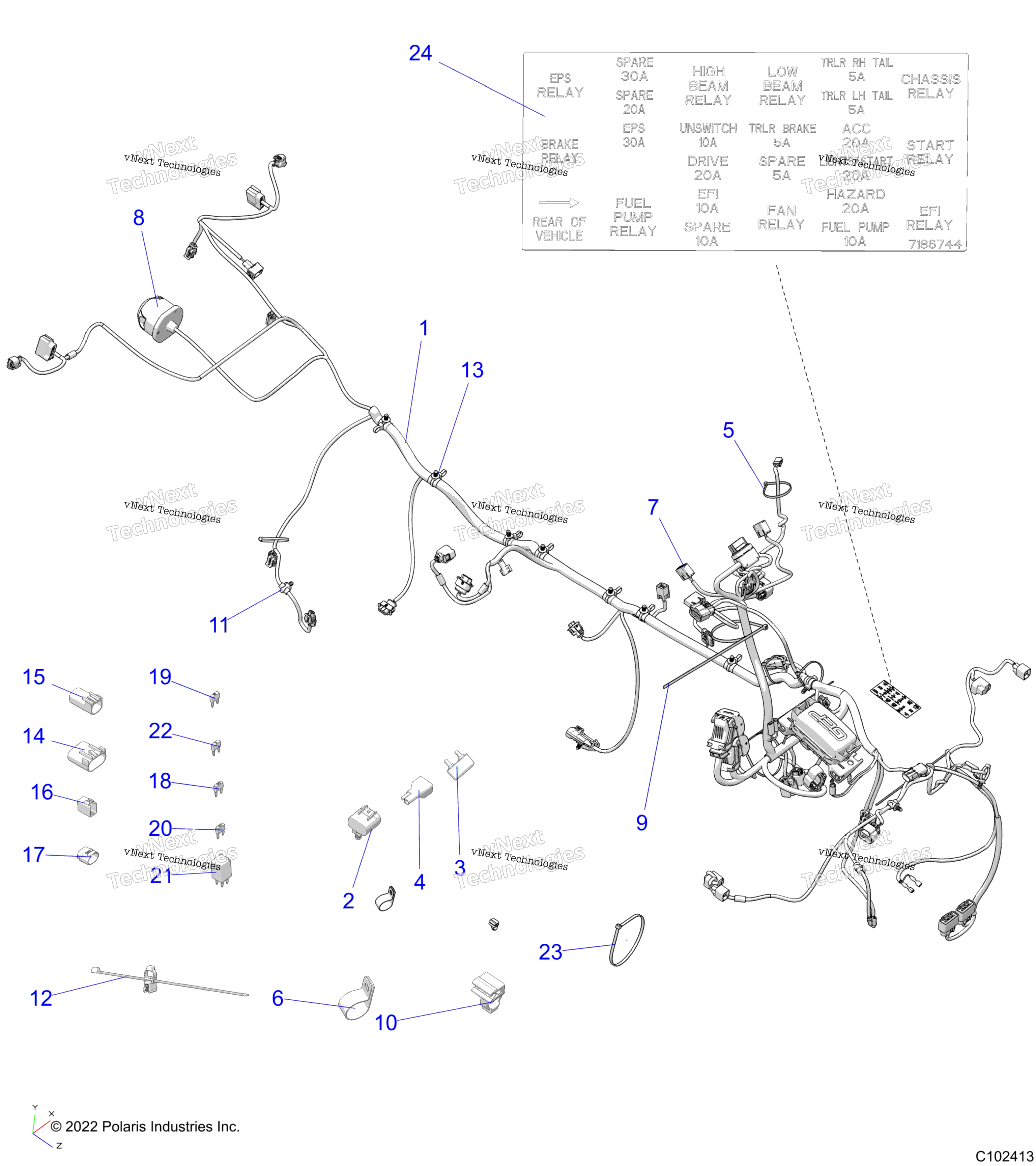 Электрооборудование, жгут проводов A20sef57c1/S57c1/C2/C5/C9/Ck/Cy/F1/F2