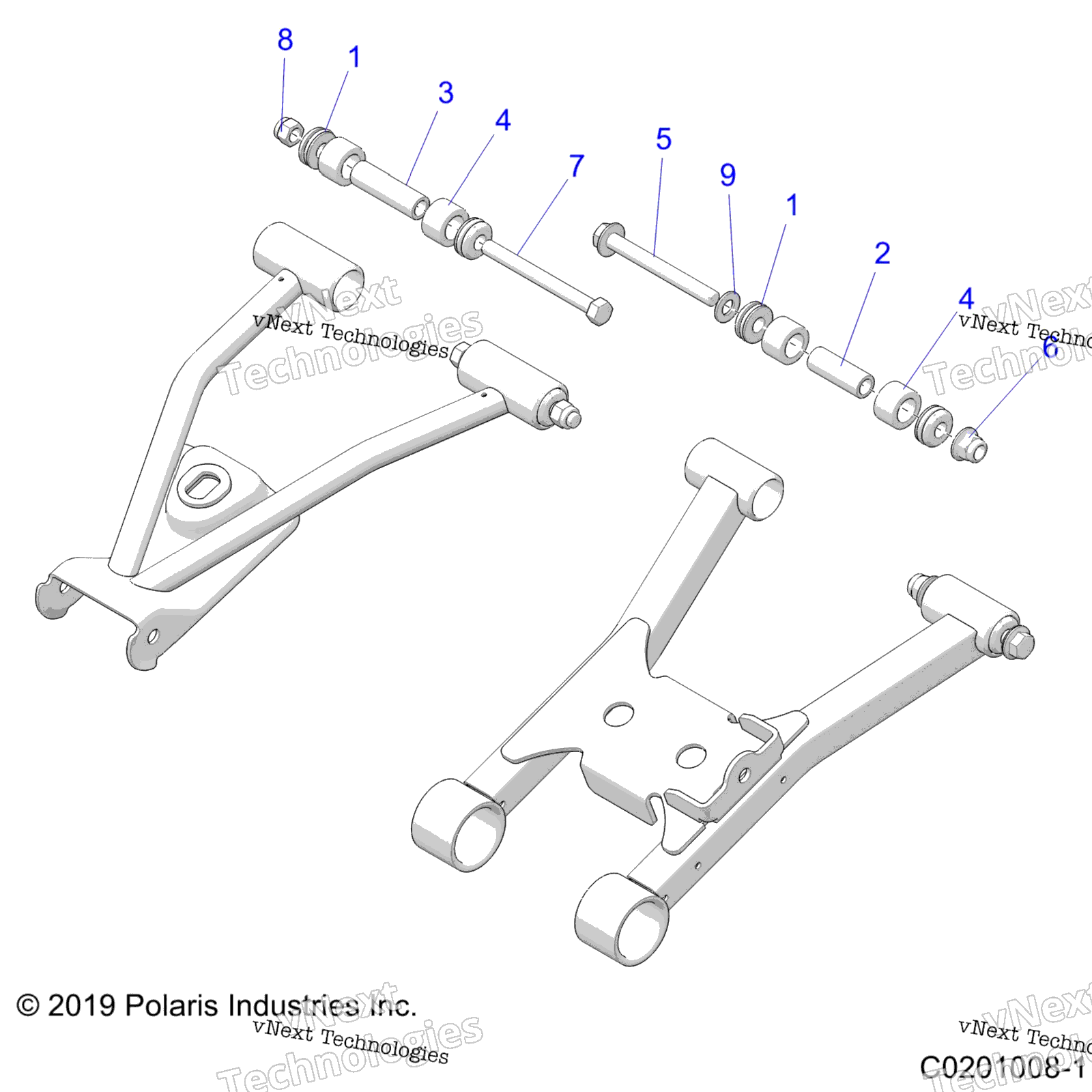 Подвеска, задняя Aarm Mounting & Bushings A20sef57c1/S57c1/C2/C5/C9/Ck/Cy/F1/F2 (C02010081]