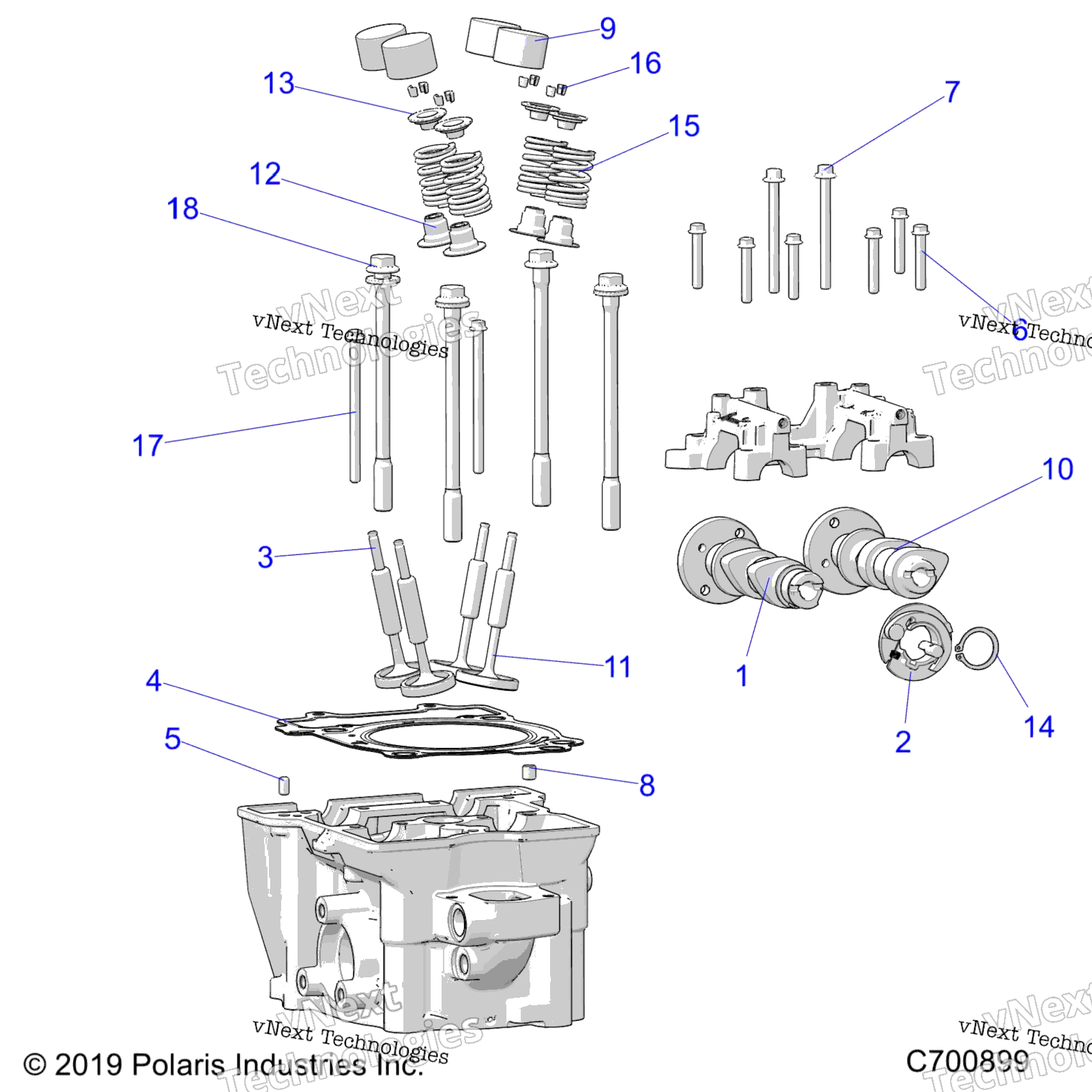 Двигатель, цилиндр Head, Cams & Valves