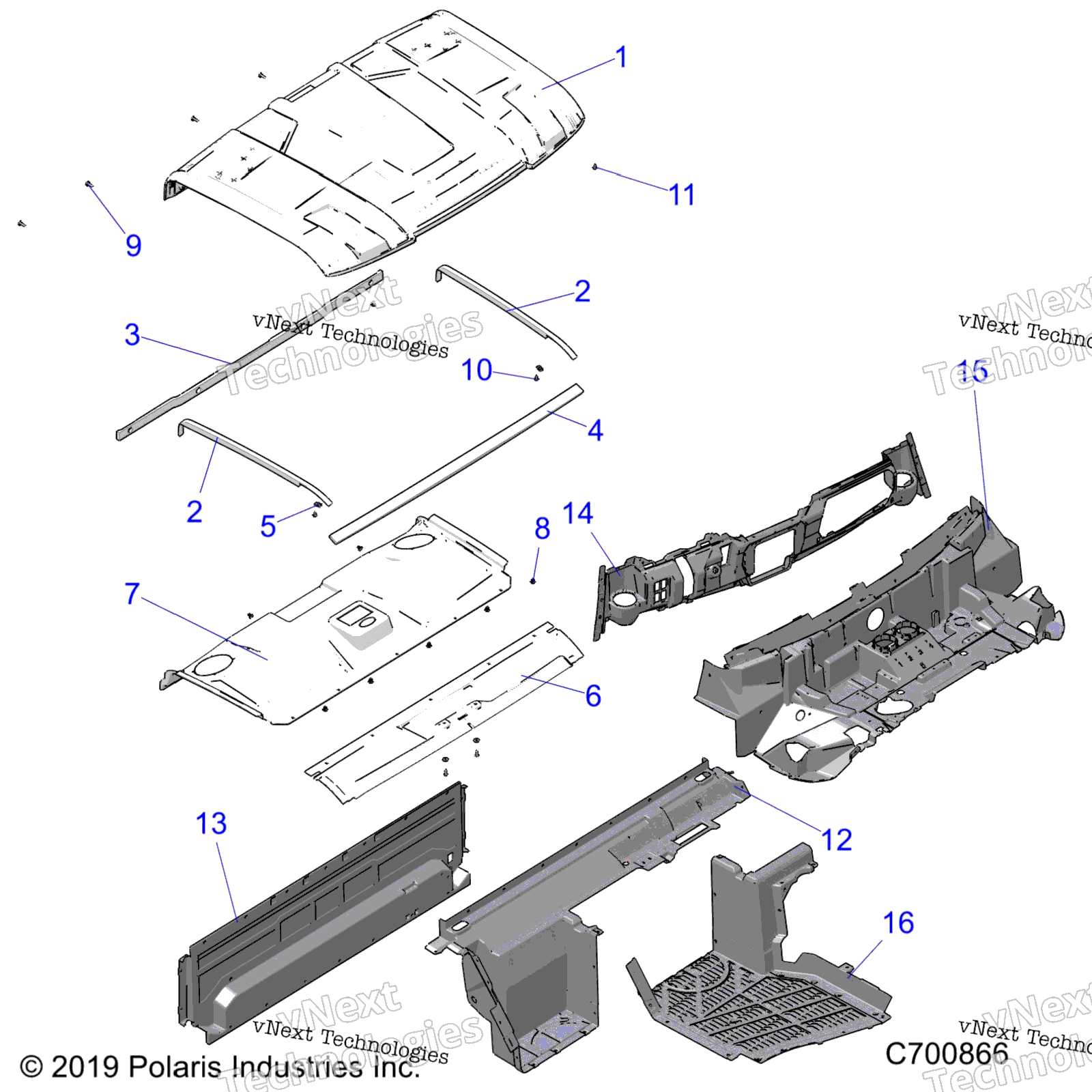 Opt, Roof Prem Prep, Closeoffs, Hood Liner, Floor, и Dash