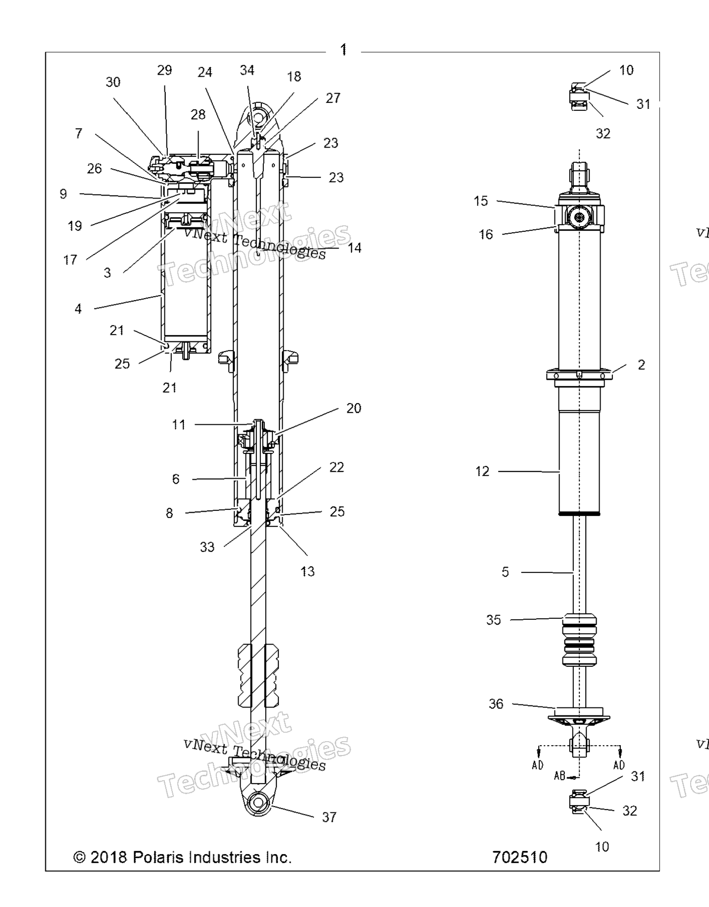 Подвеска, задний амортизатор Internals Z20nae99ac/Al/An/Bc/Bl/Bn/Ll/K99af/Ak/Bf/Bk