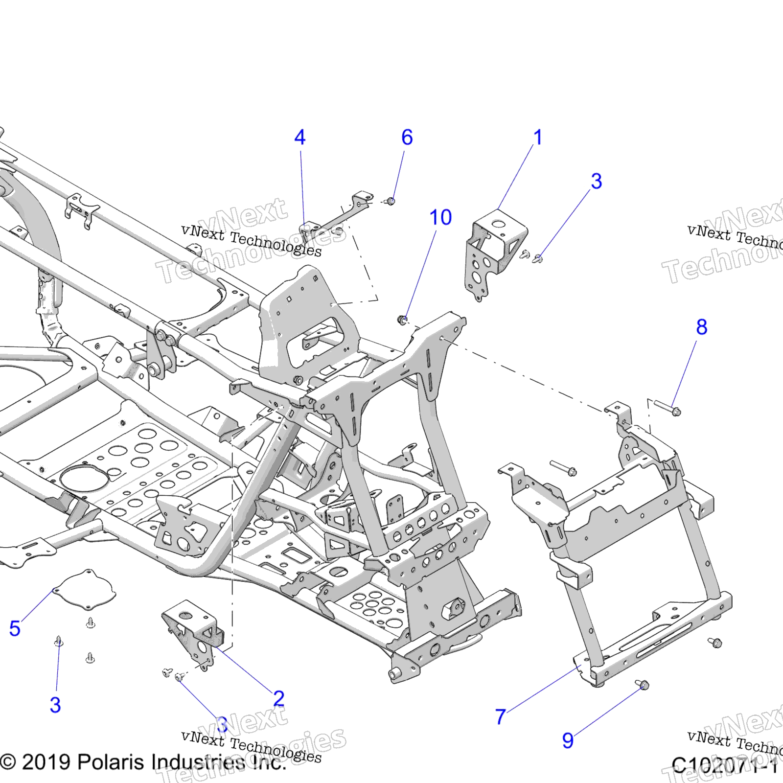 Chassis, передний Cab Supports A22sge95fn / S95cn / S95fn